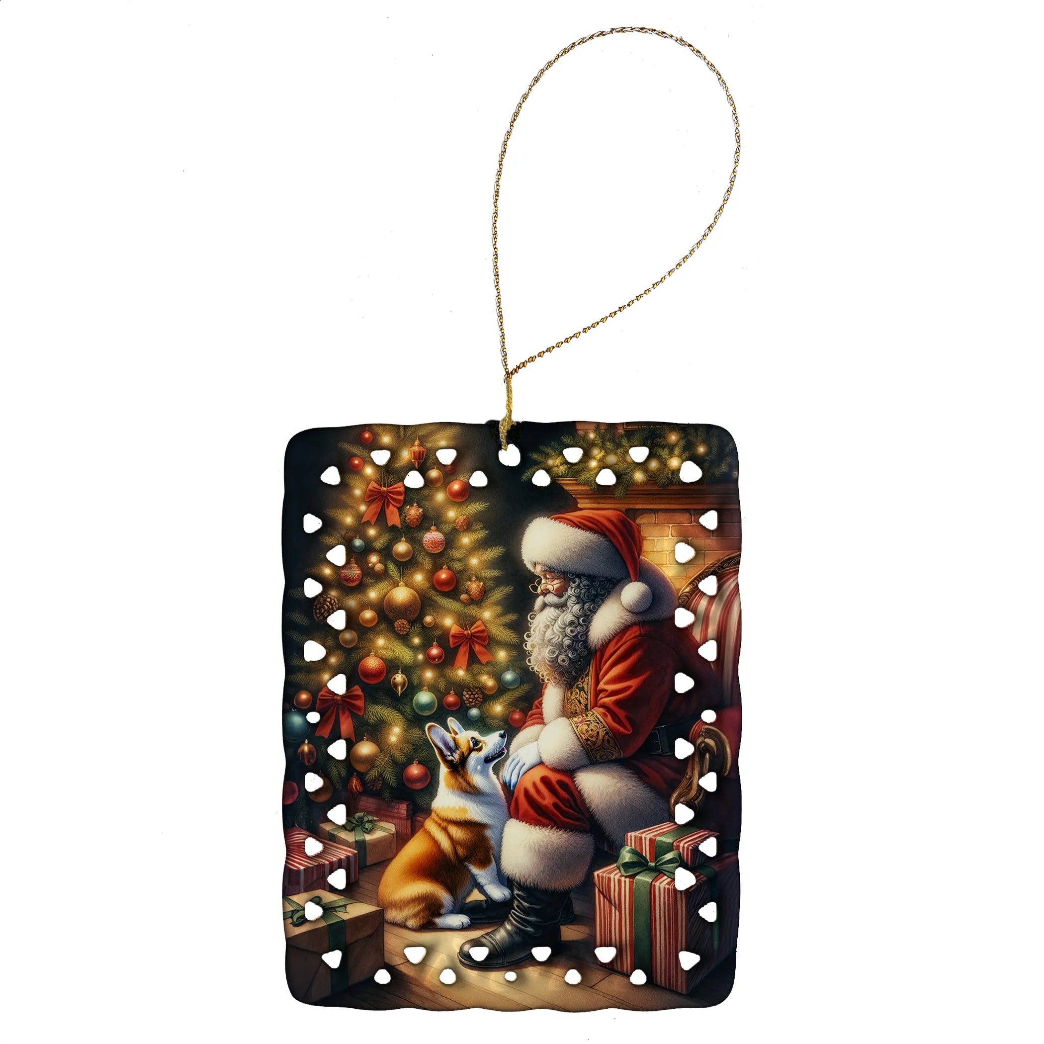 Moments with Santa Porcelain Ornament