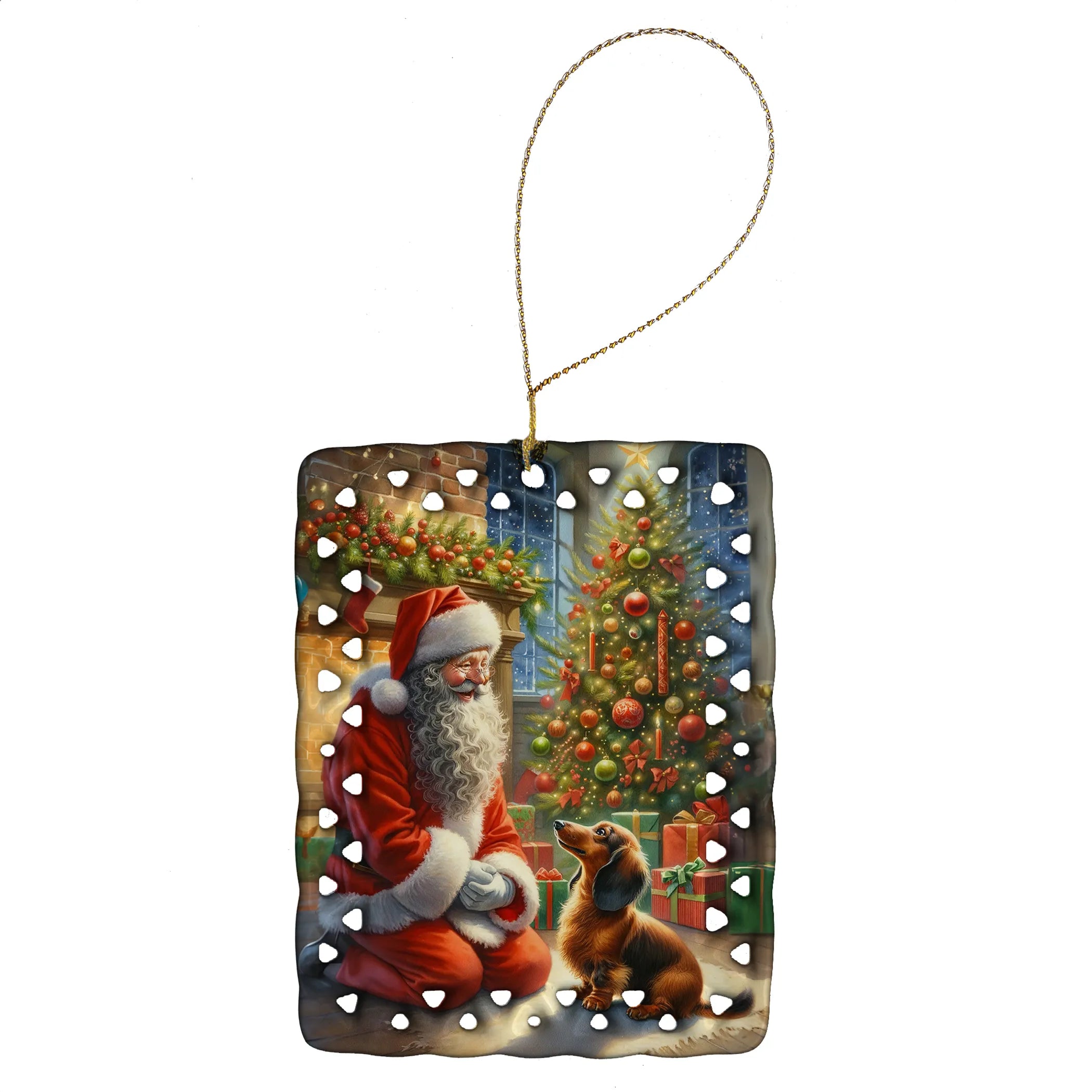 Moments with Santa Porcelain Ornament