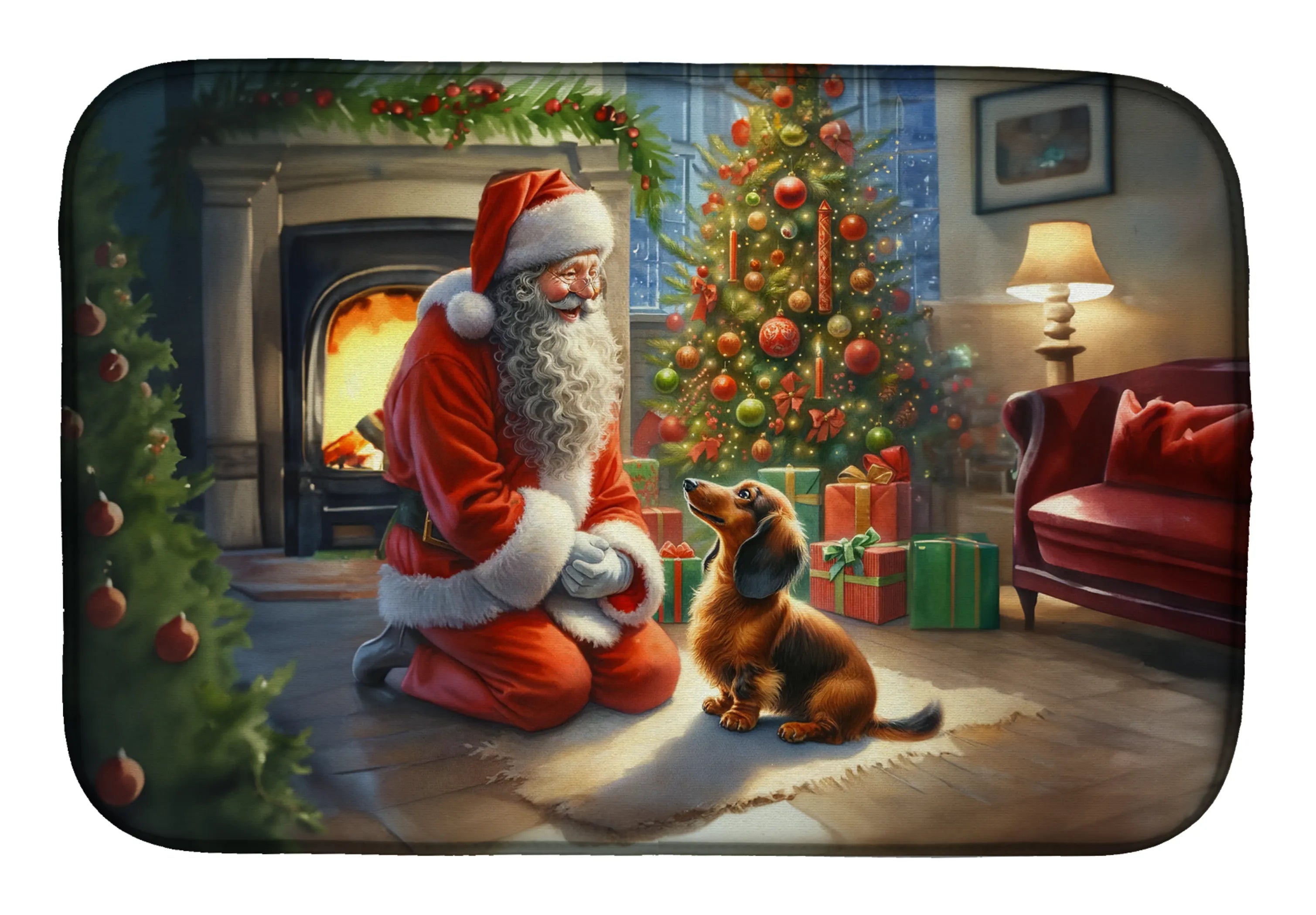 Moments with Santa Dish Drying Mat - Size: 14  X 21" | Pack Of: 1 | Collection name: Moments with santa
