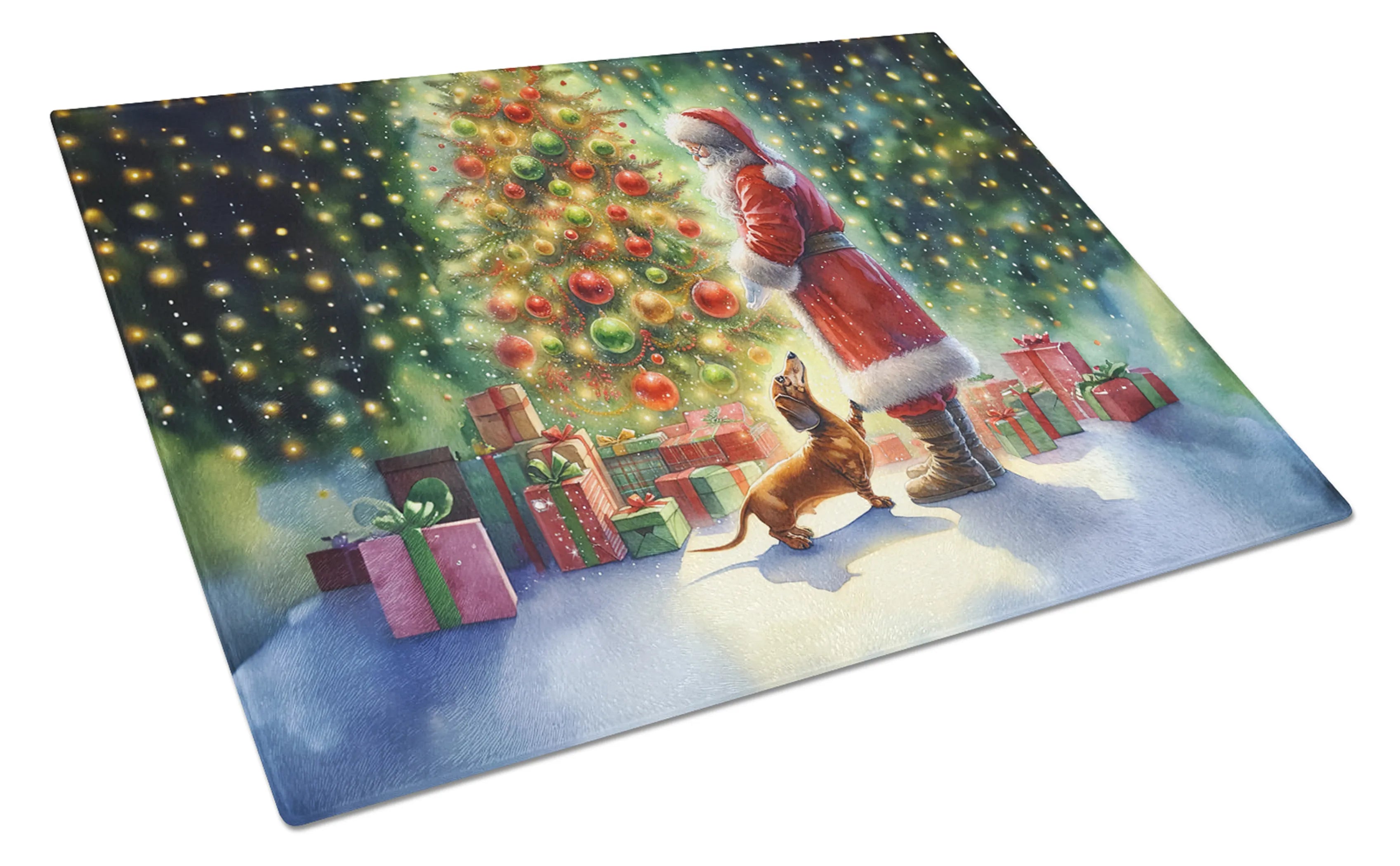 Moments with Santa Glass Cutting Board - Size: LARGE | Pack Of: 1 | Collection name: Moments with santa