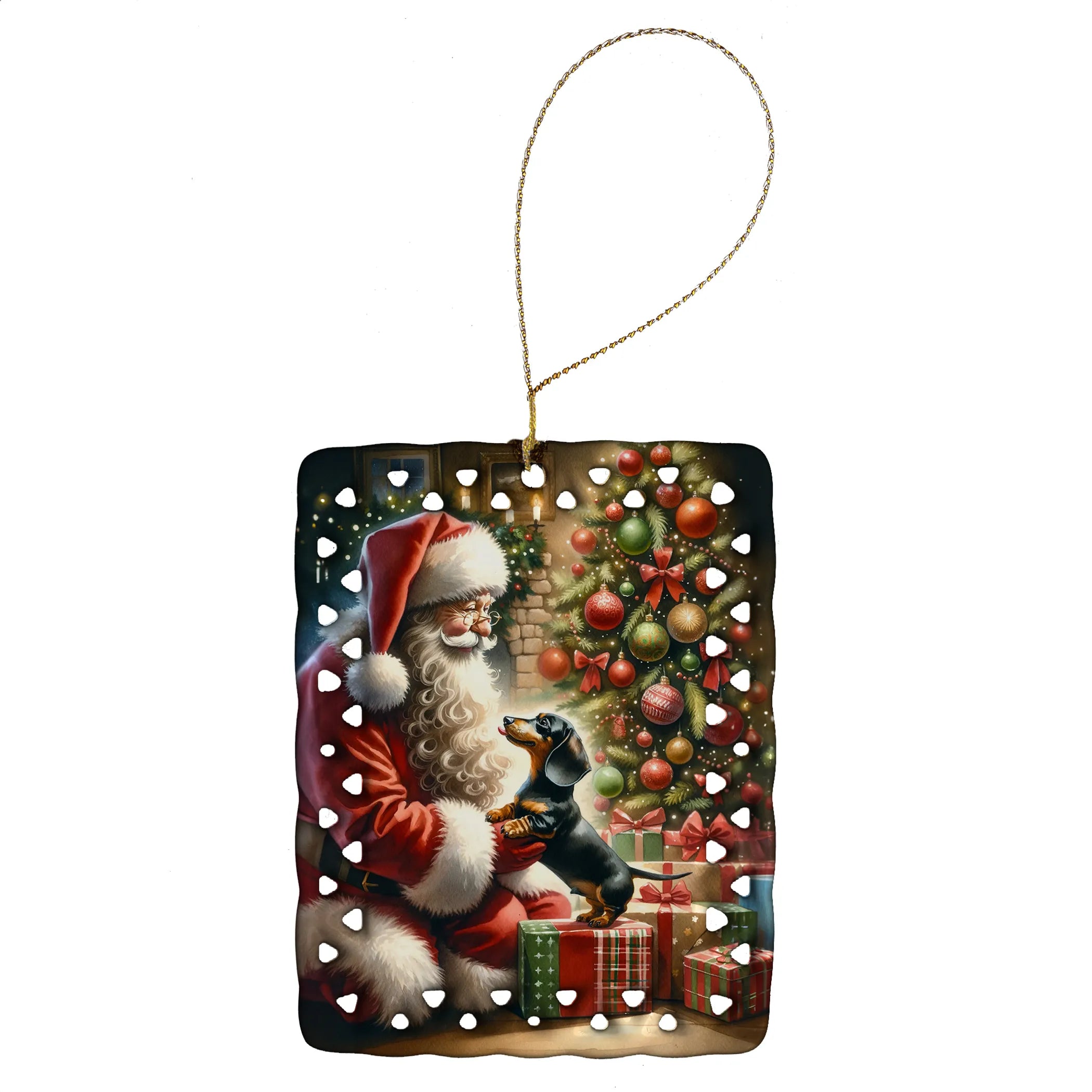 Moments with Santa Porcelain Ornament