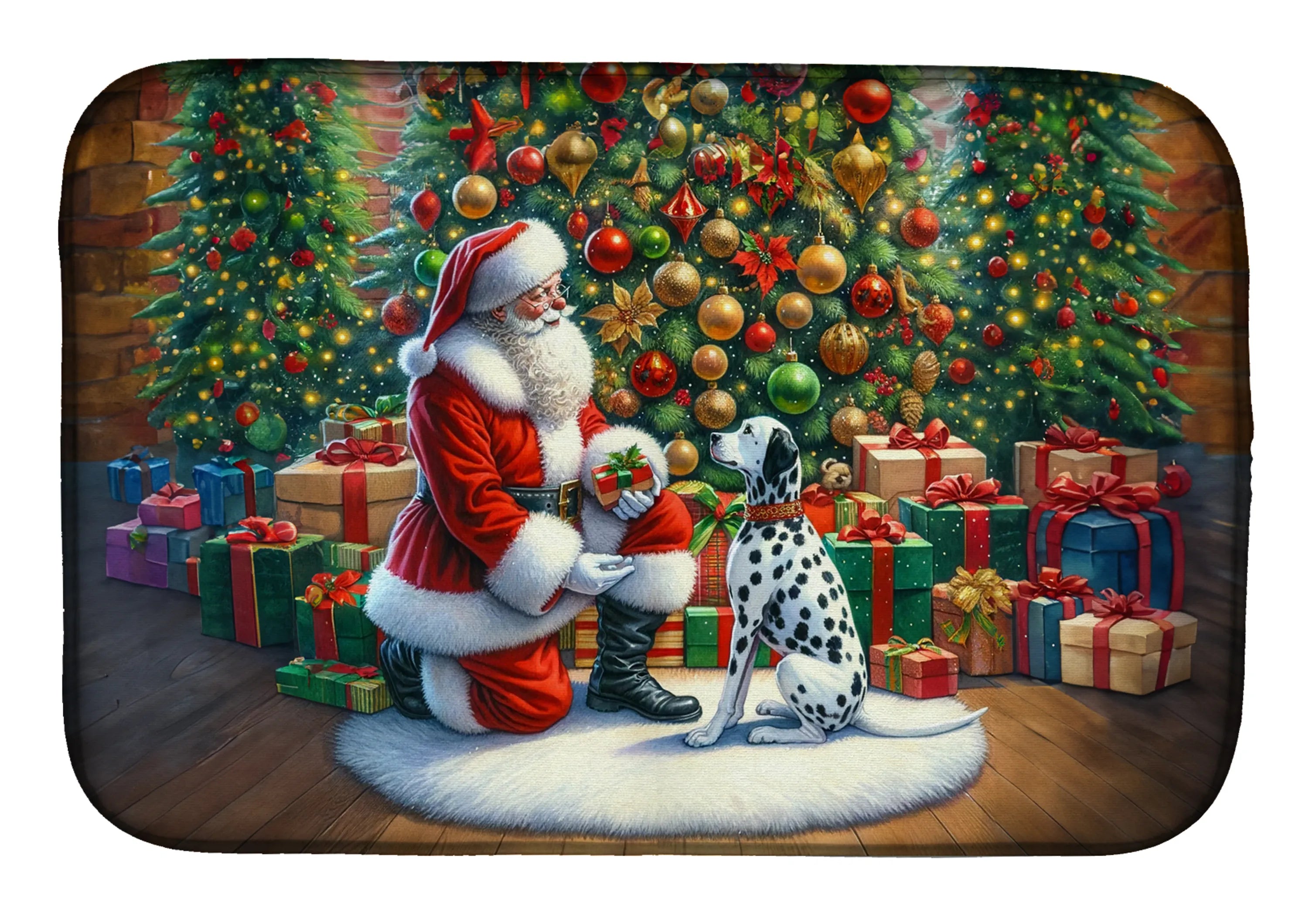 Moments with Santa Dish Drying Mat - Size: 14  X 21" | Pack Of: 1 | Collection name: Moments with santa