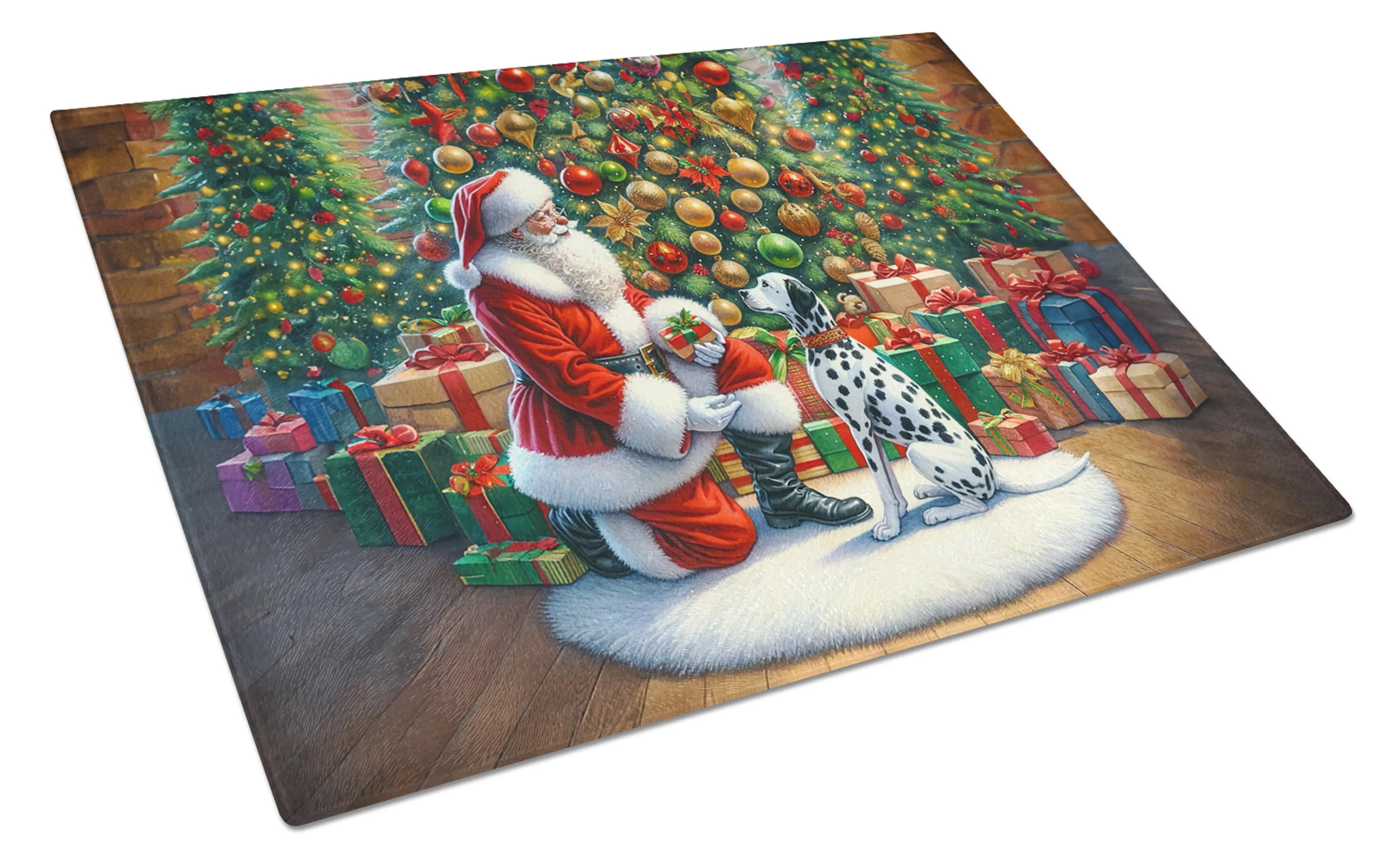 Moments with Santa Glass Cutting Board - Size: LARGE | Pack Of: 1 | Collection name: Moments with santa