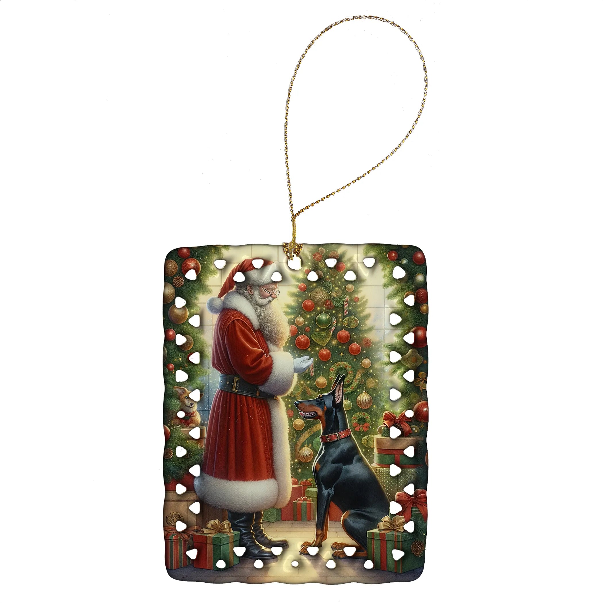 Moments with Santa Porcelain Ornament