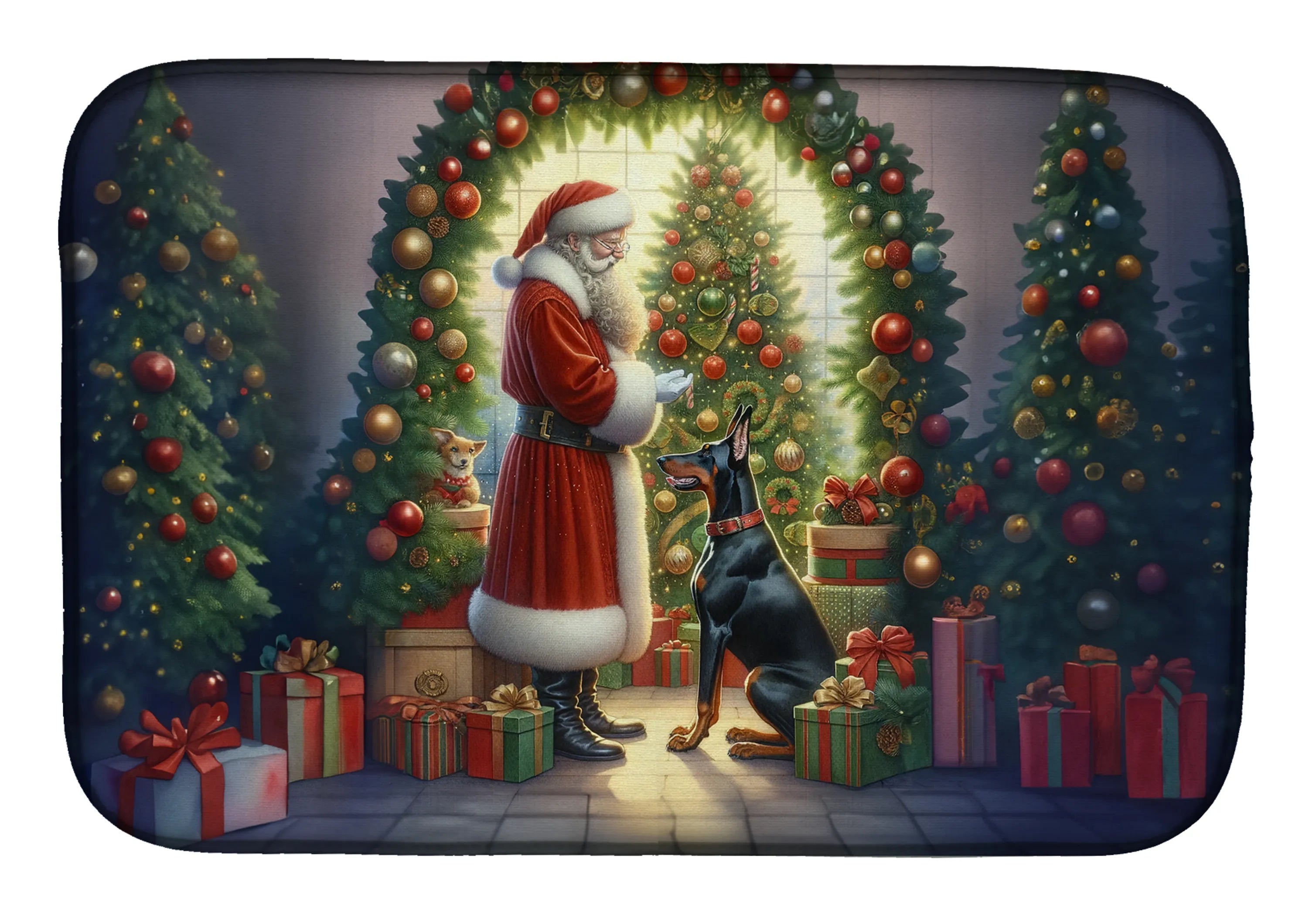 Moments with Santa Dish Drying Mat - Size: 14  X 21" | Pack Of: 1 | Collection name: Moments with santa