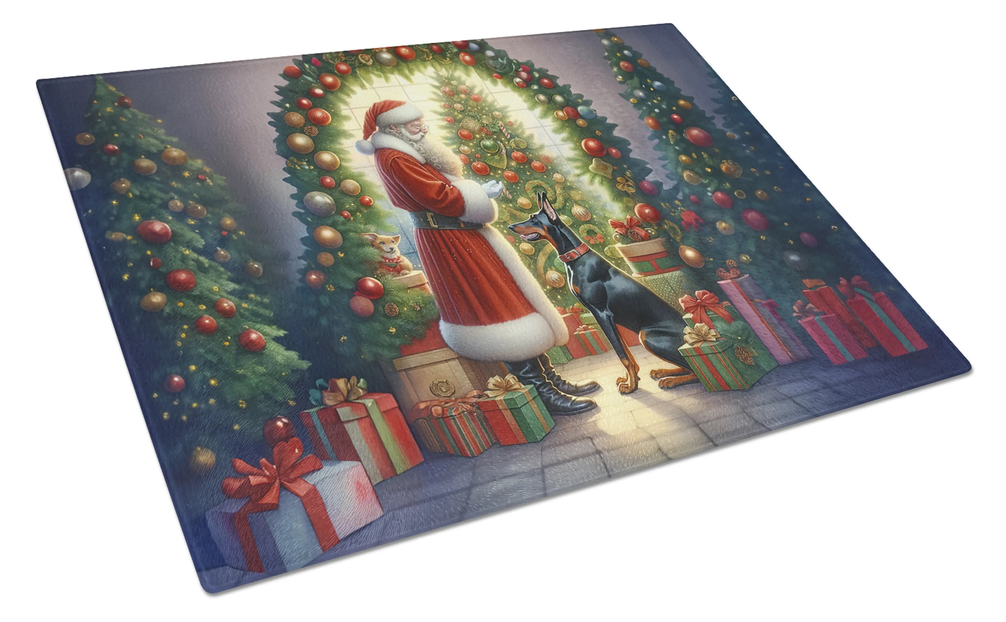 Moments with Santa Glass Cutting Board - Size: LARGE | Pack Of: 1 | Collection name: Moments with santa
