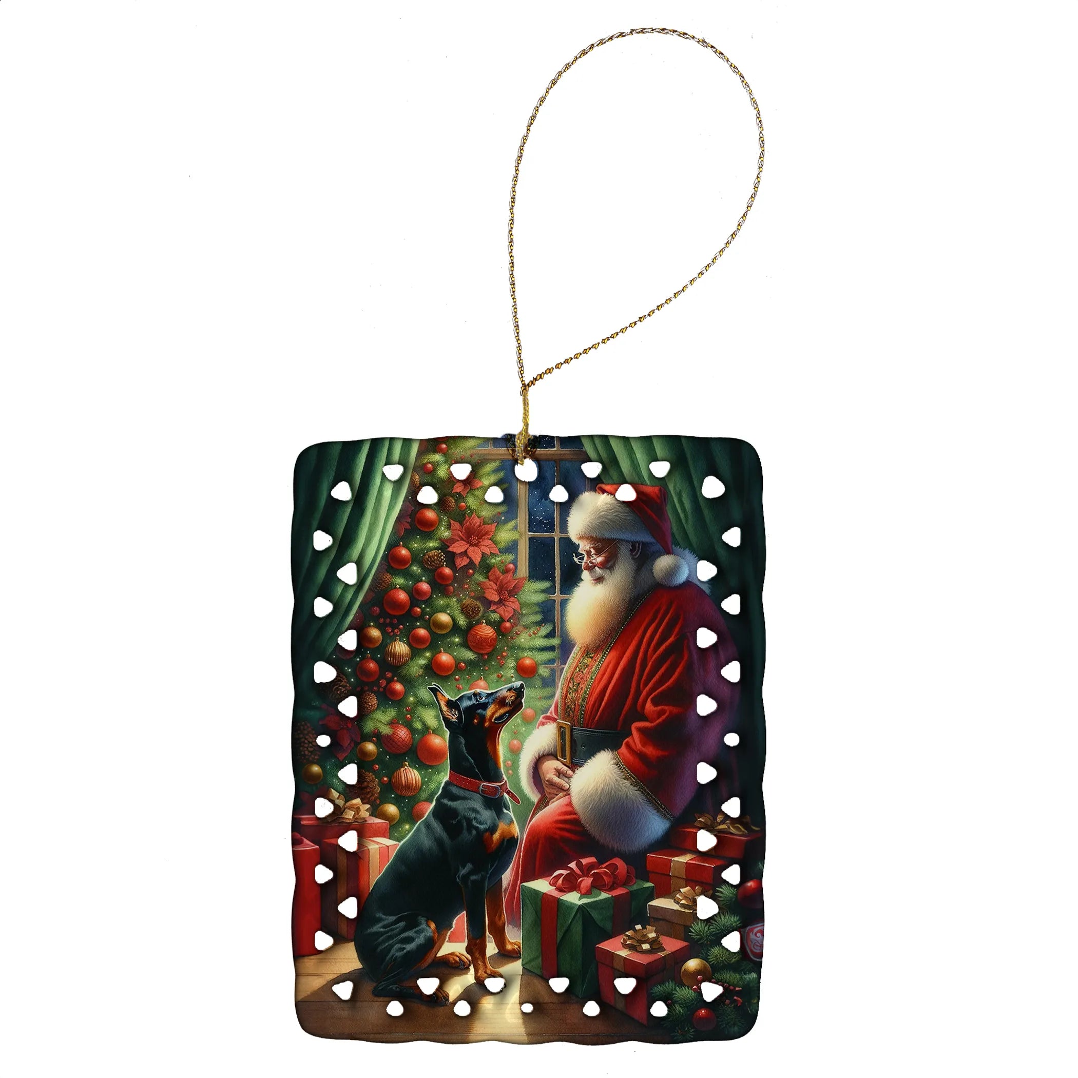 Moments with Santa Porcelain Ornament