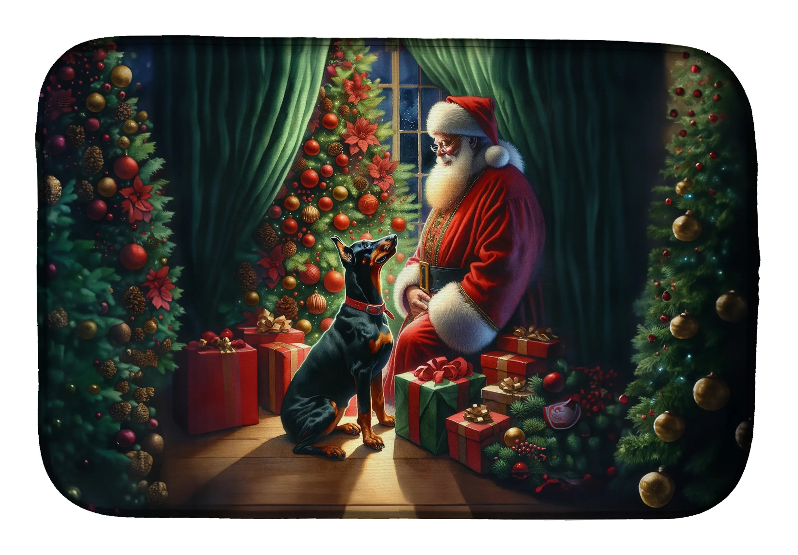 Moments with Santa Dish Drying Mat - Size: 14  X 21" | Pack Of: 1 | Collection name: Moments with santa