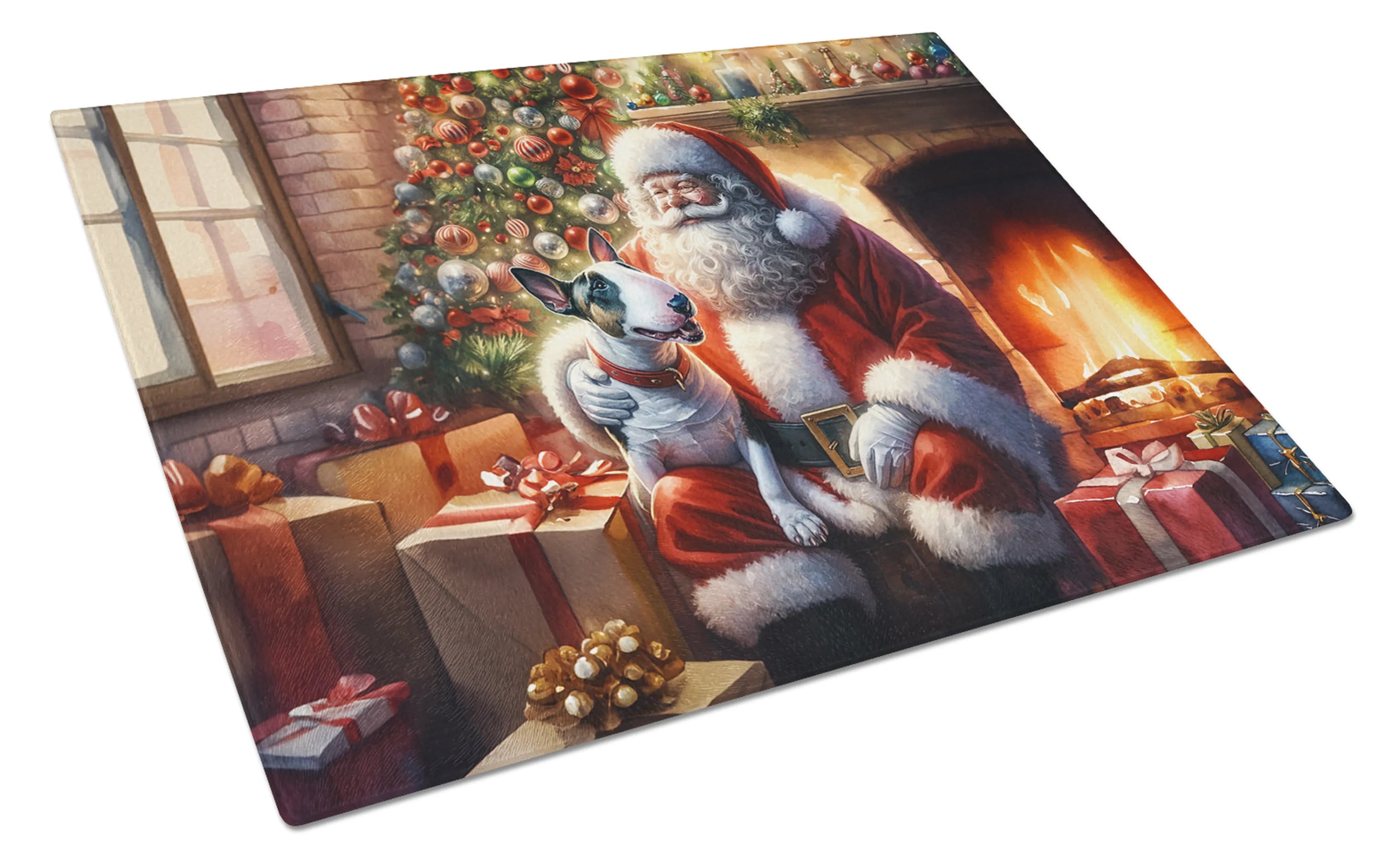 Moments with Santa Glass Cutting Board - Size: LARGE | Pack Of: 1 | Collection name: Moments with santa