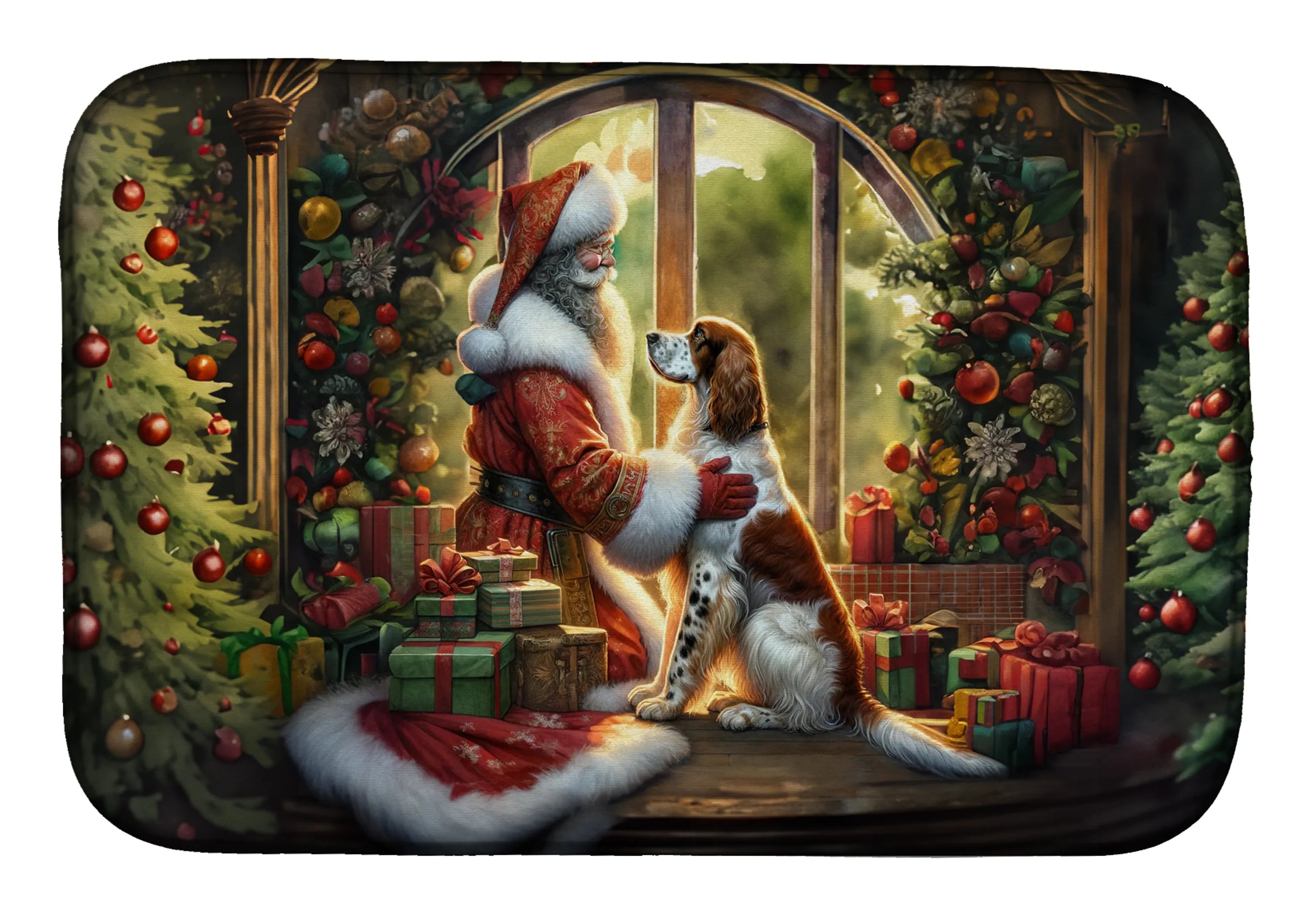 Moments with Santa Dish Drying Mat - Size: 14  X 21" | Pack Of: 1 | Collection name: Moments with santa