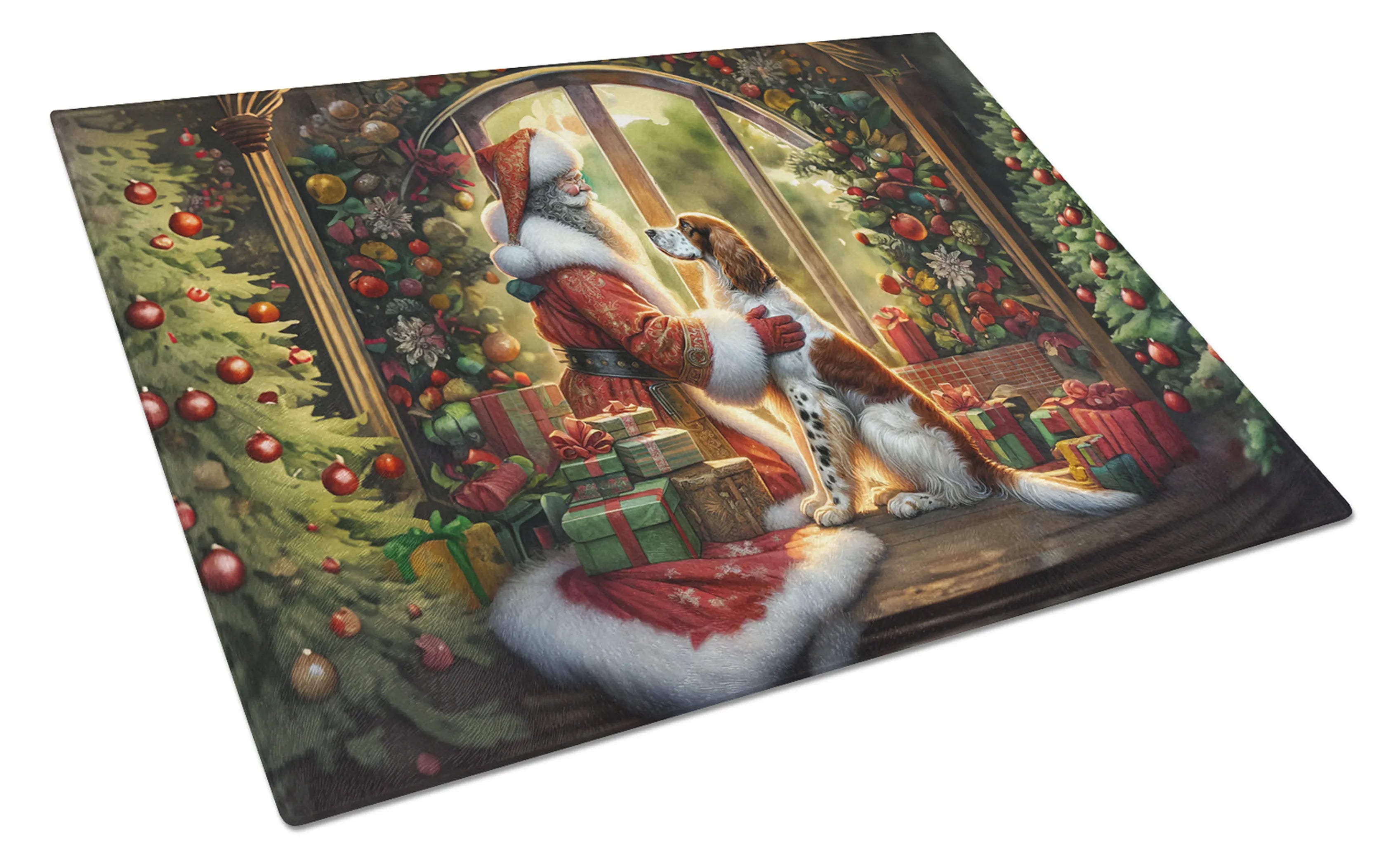 Moments with Santa Glass Cutting Board - Size: LARGE | Pack Of: 1 | Collection name: Moments with santa