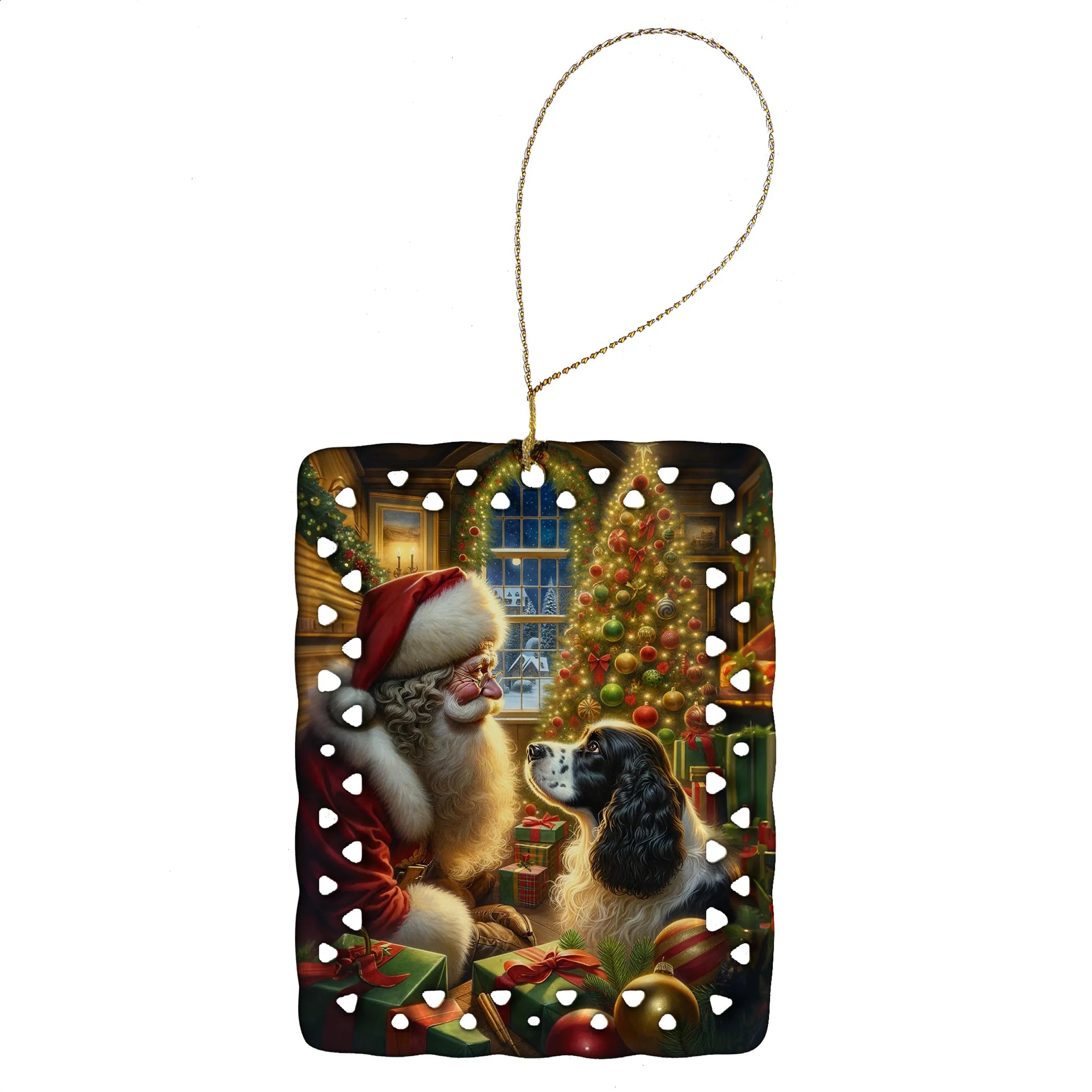 Moments with Santa Porcelain Ornament