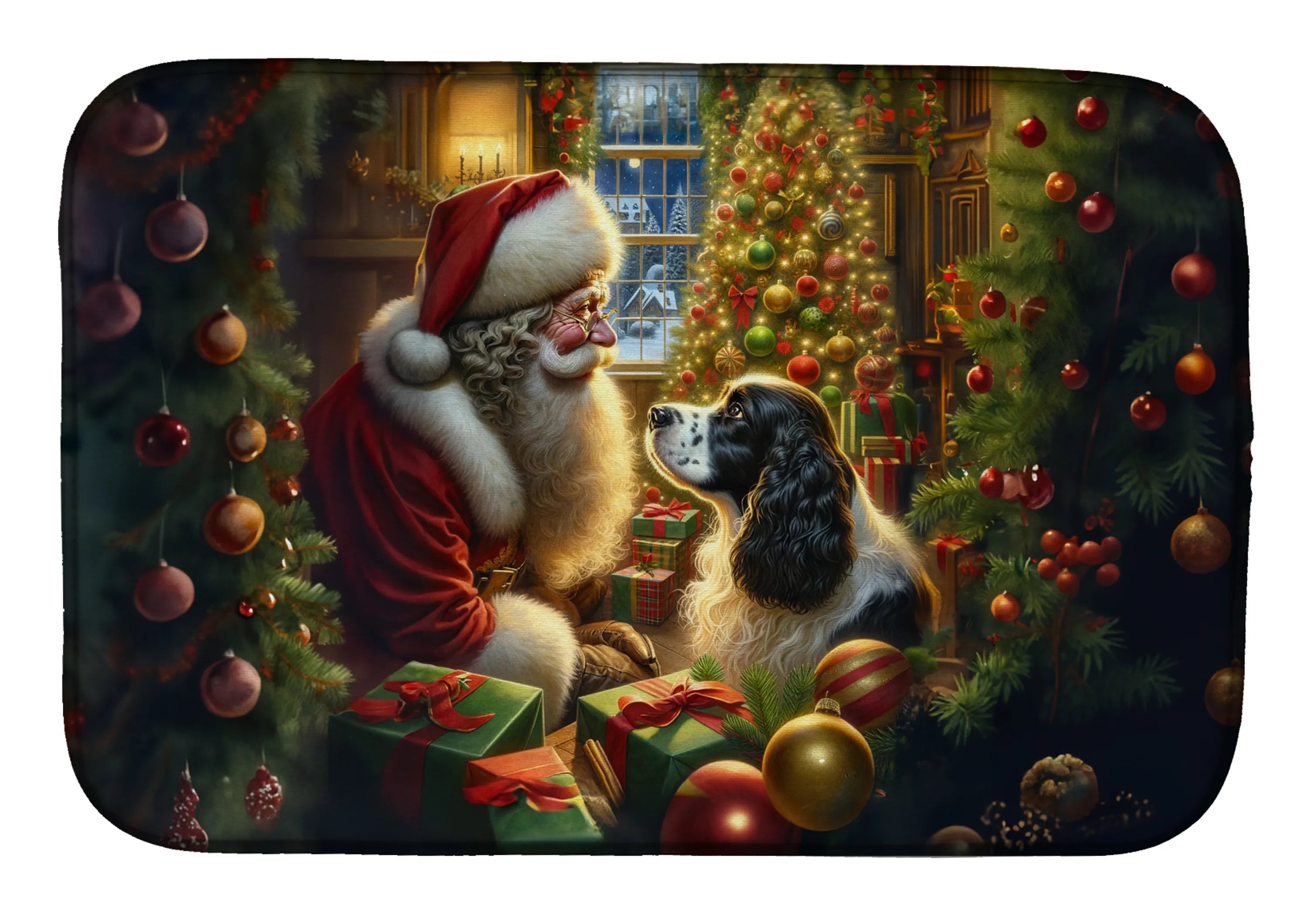 Moments with Santa Dish Drying Mat - Size: 14  X 21" | Pack Of: 1 | Collection name: Moments with santa