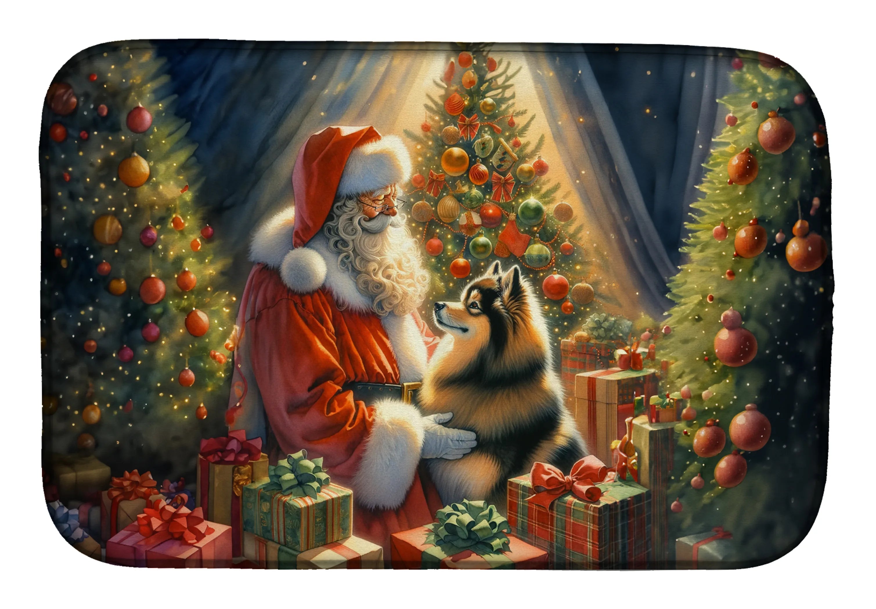 Moments with Santa Dish Drying Mat - Size: 14  X 21" | Pack Of: 1 | Collection name: Moments with santa