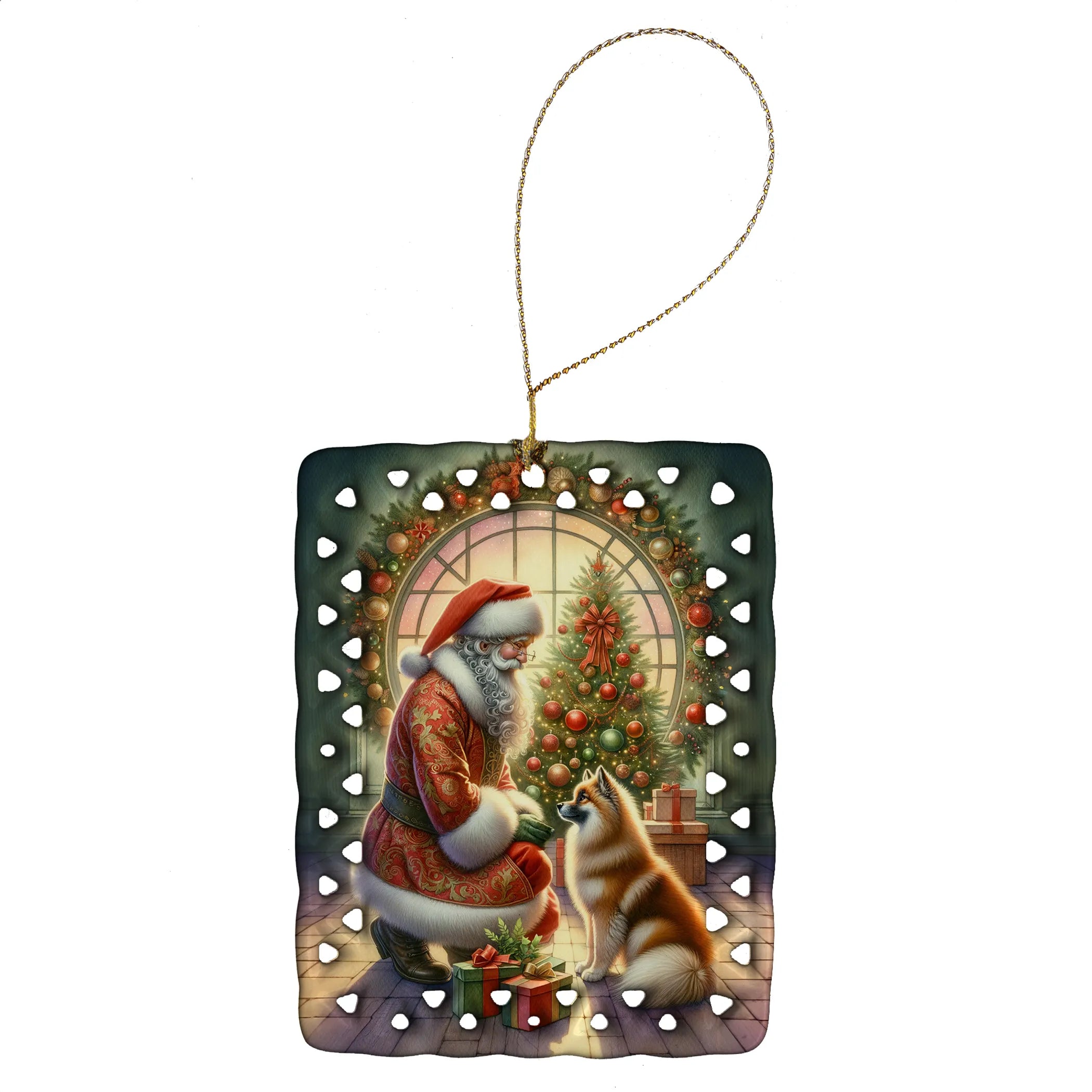 Moments with Santa Porcelain Ornament