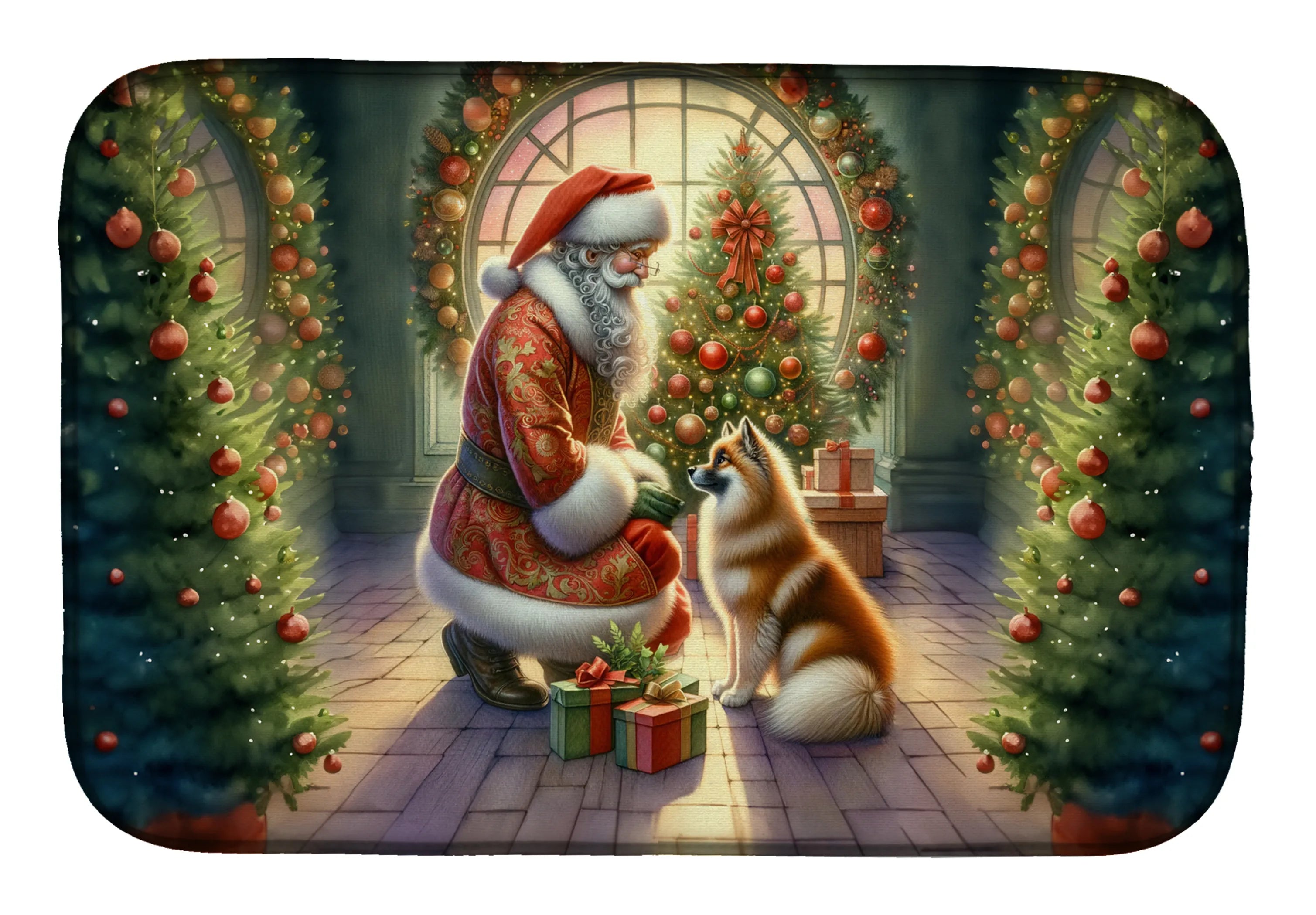 Moments with Santa Dish Drying Mat - Size: 14  X 21" | Pack Of: 1 | Collection name: Moments with santa
