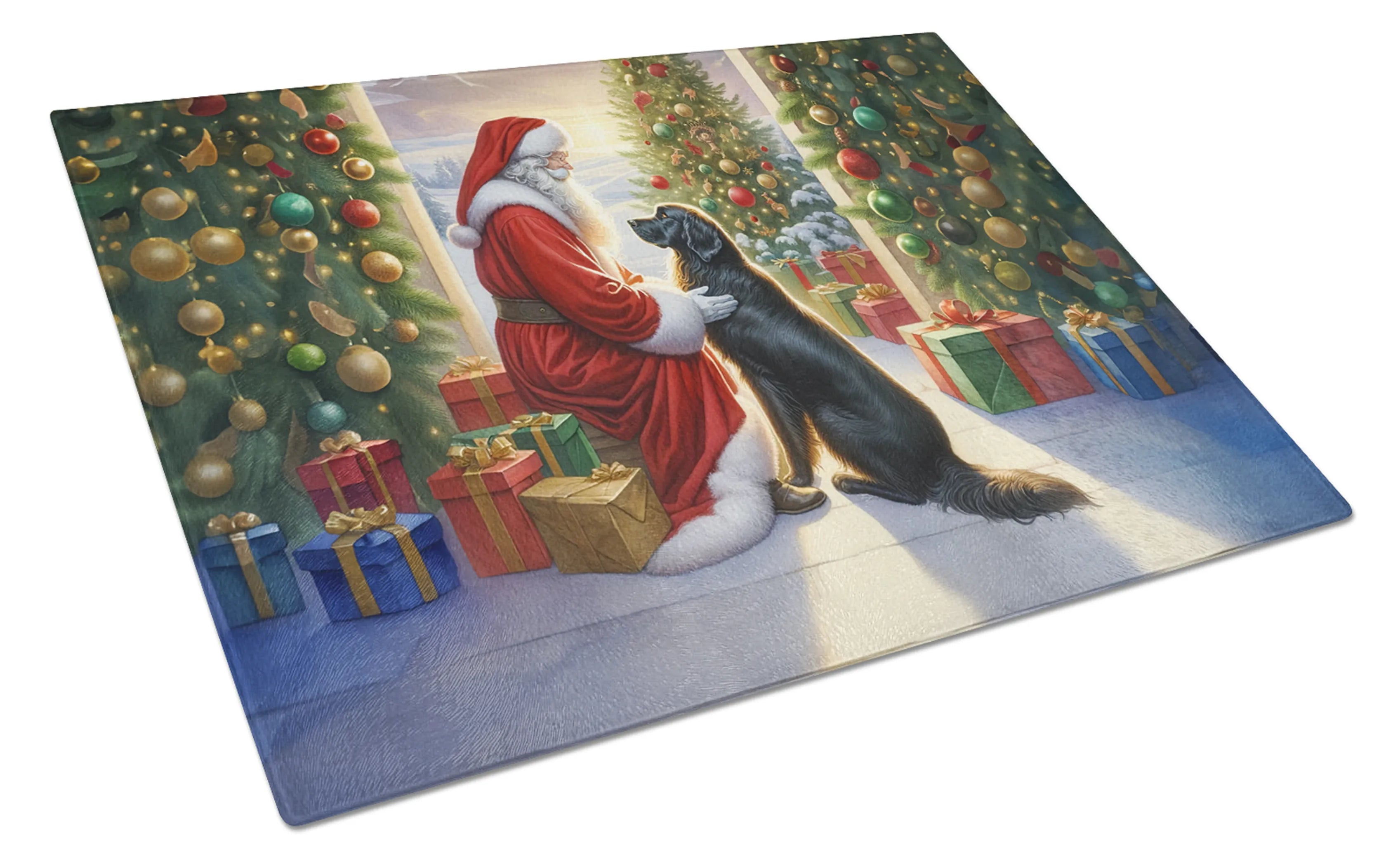 Moments with Santa Glass Cutting Board - Size: LARGE | Pack Of: 1 | Collection name: Moments with santa