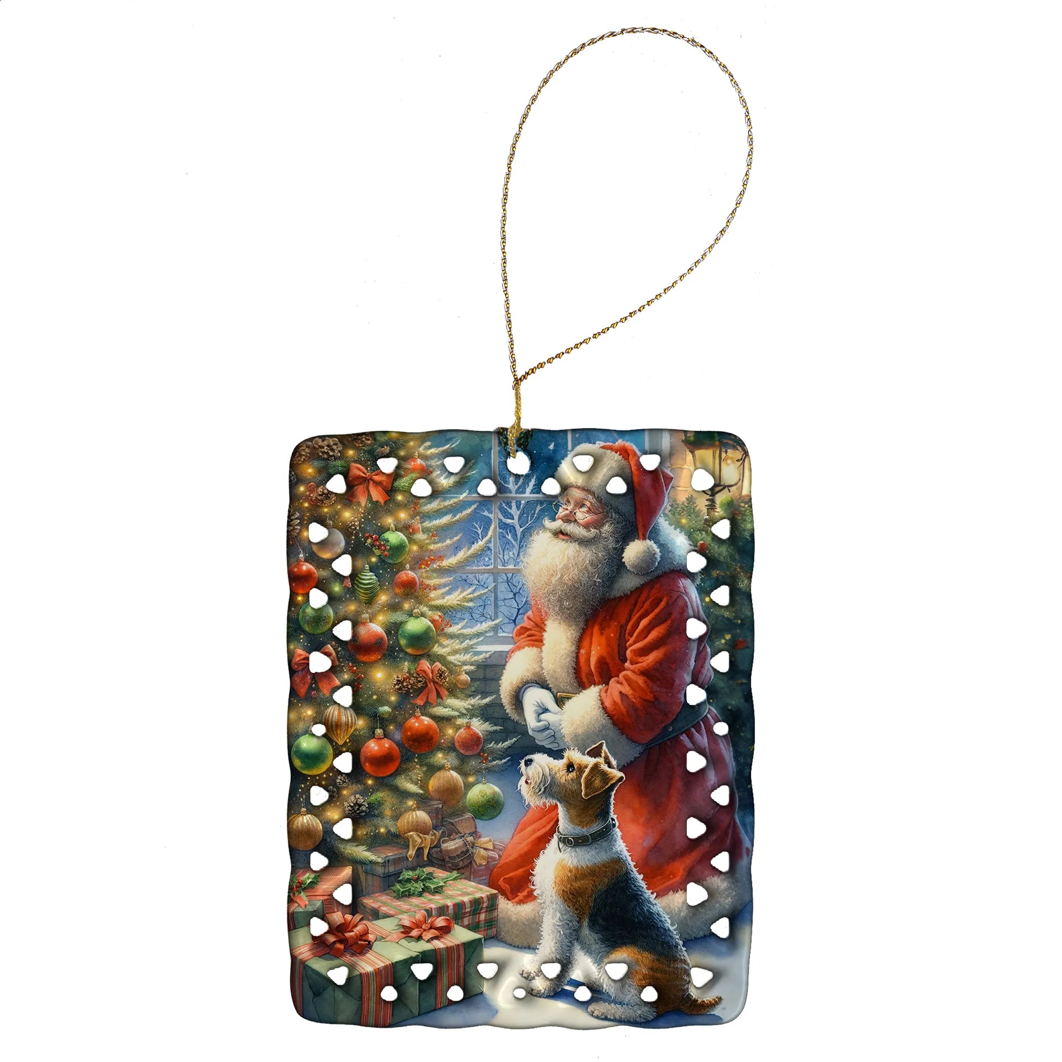 Moments with Santa Porcelain Ornament