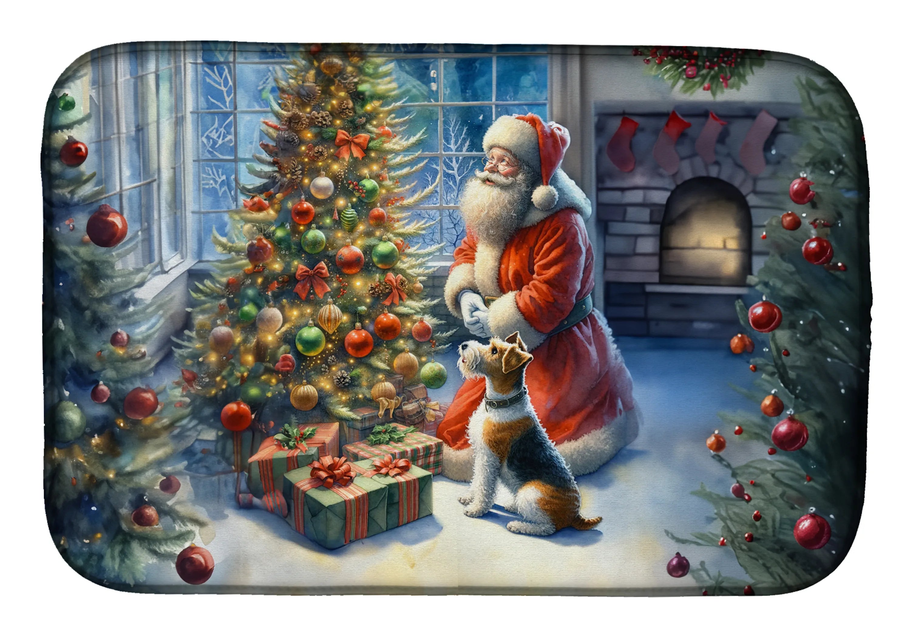 Moments with Santa Dish Drying Mat - Size: 14  X 21" | Pack Of: 1 | Collection name: Moments with santa