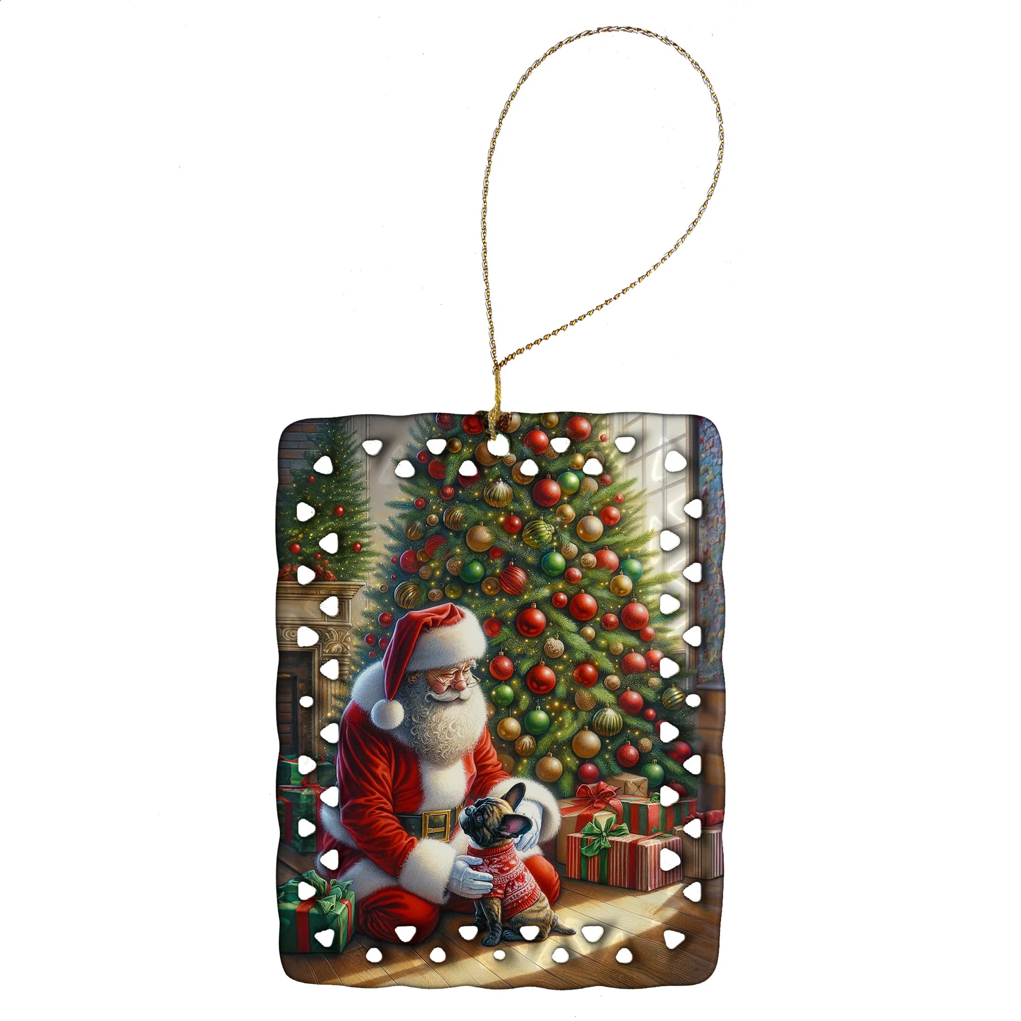 Moments with Santa Porcelain Ornament