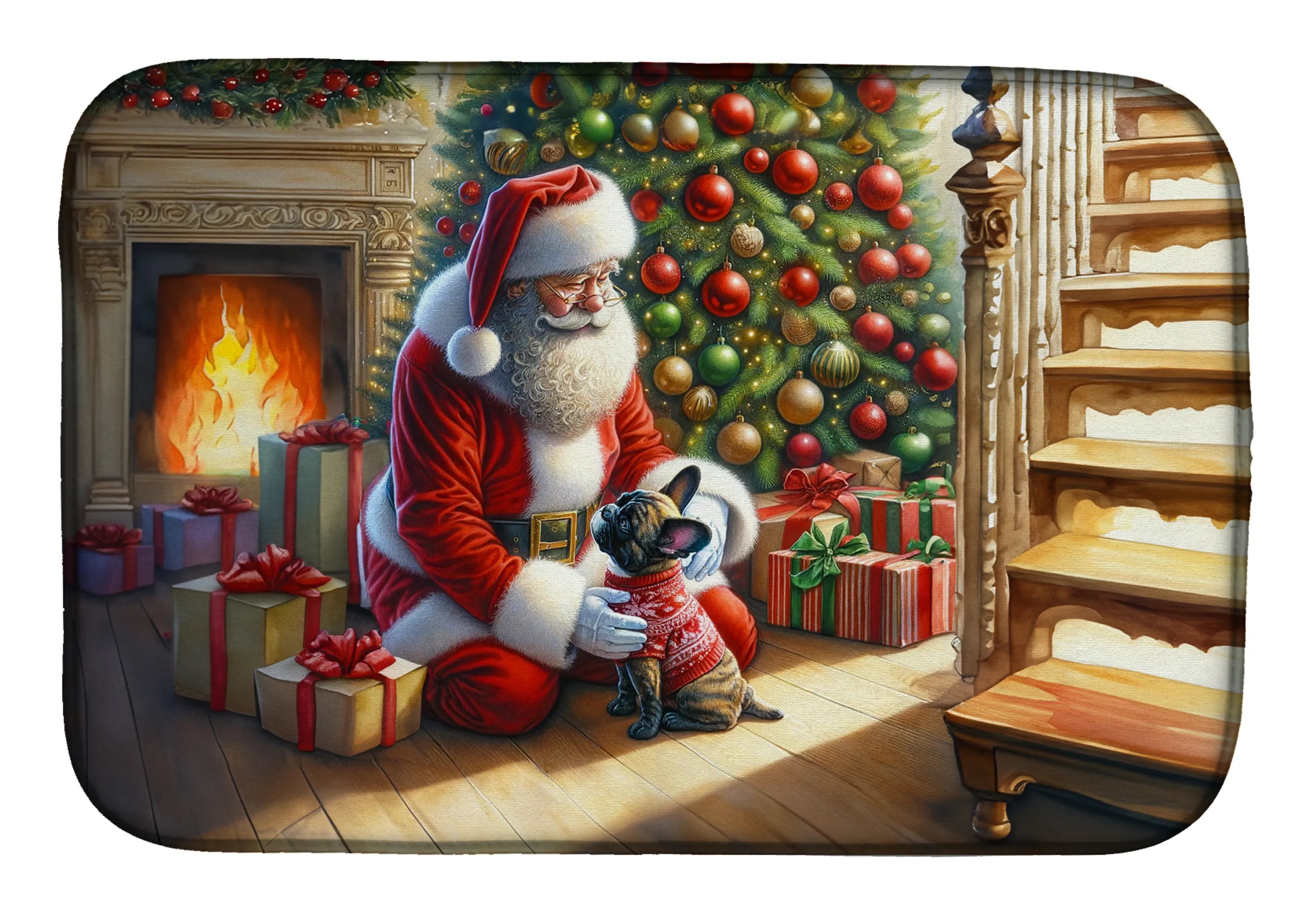 Moments with Santa Dish Drying Mat - Size: 14  X 21" | Pack Of: 1 | Collection name: Moments with santa