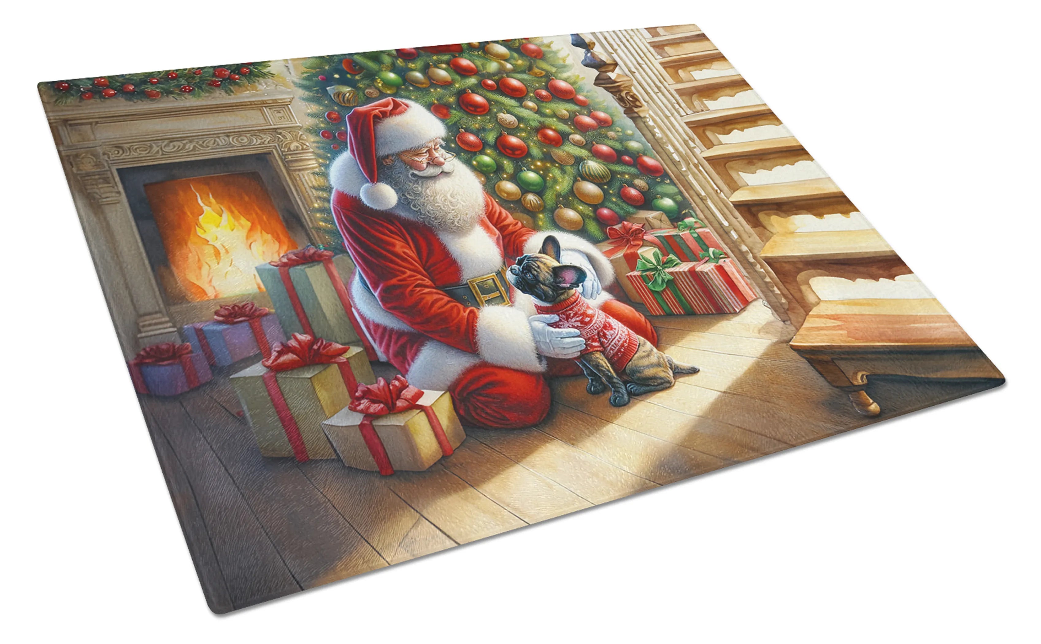 Moments with Santa Glass Cutting Board - Size: LARGE | Pack Of: 1 | Collection name: Moments with santa