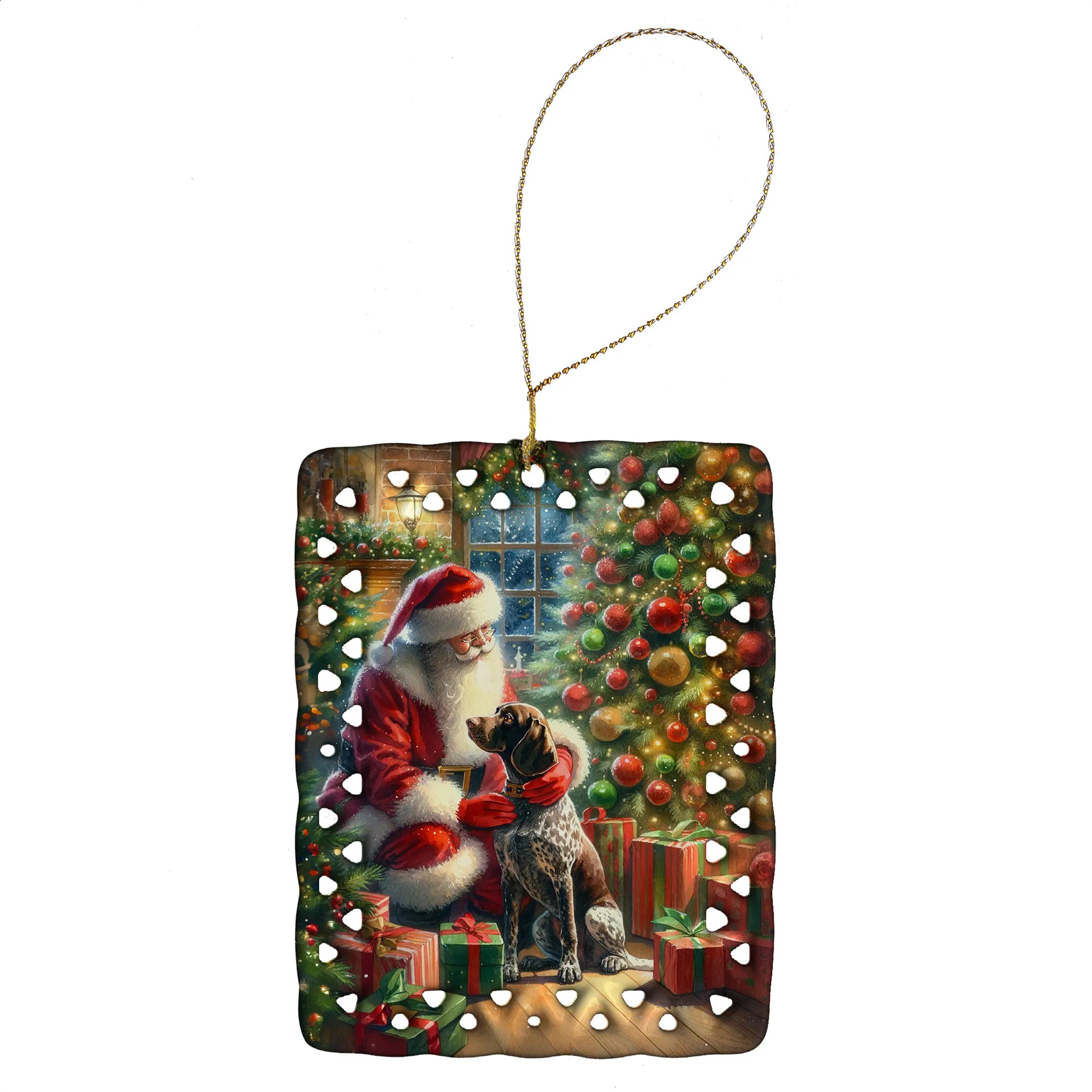Moments with Santa Porcelain Ornament