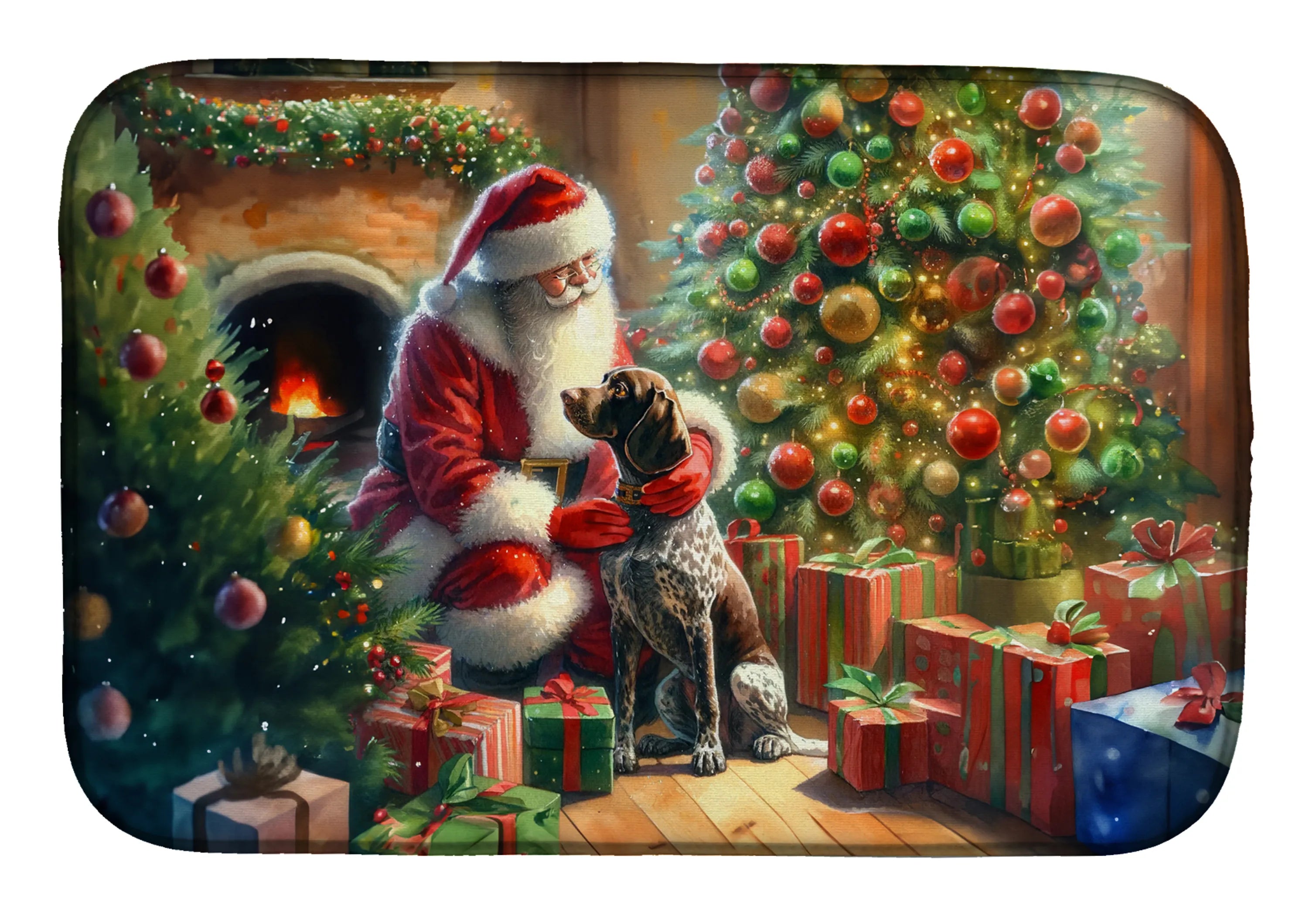 Moments with Santa Dish Drying Mat - Size: 14  X 21" | Pack Of: 1 | Collection name: Moments with santa