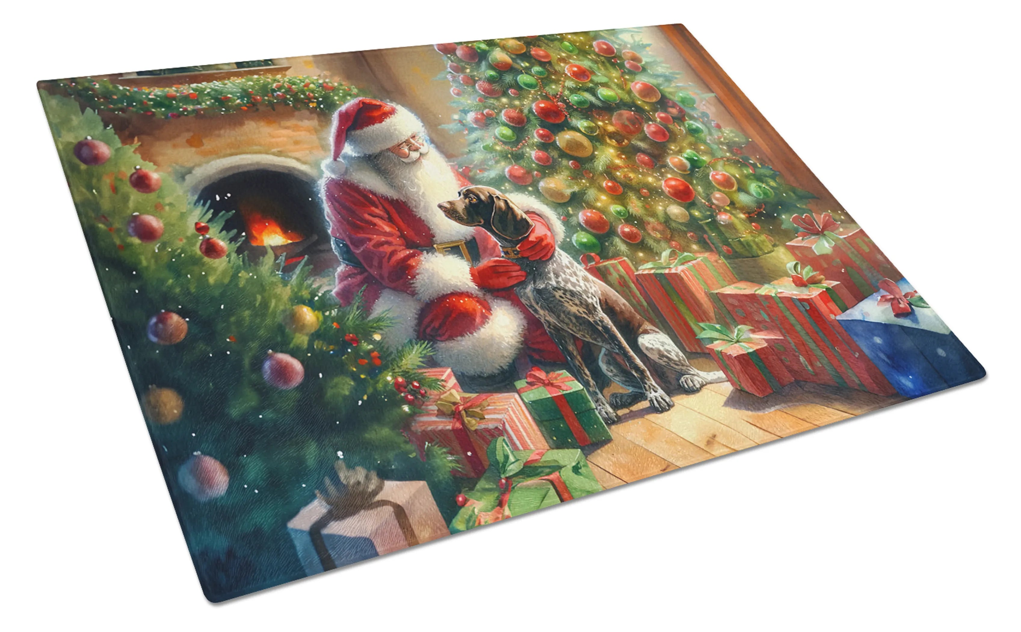 Moments with Santa Glass Cutting Board - Size: LARGE | Pack Of: 1 | Collection name: Moments with santa