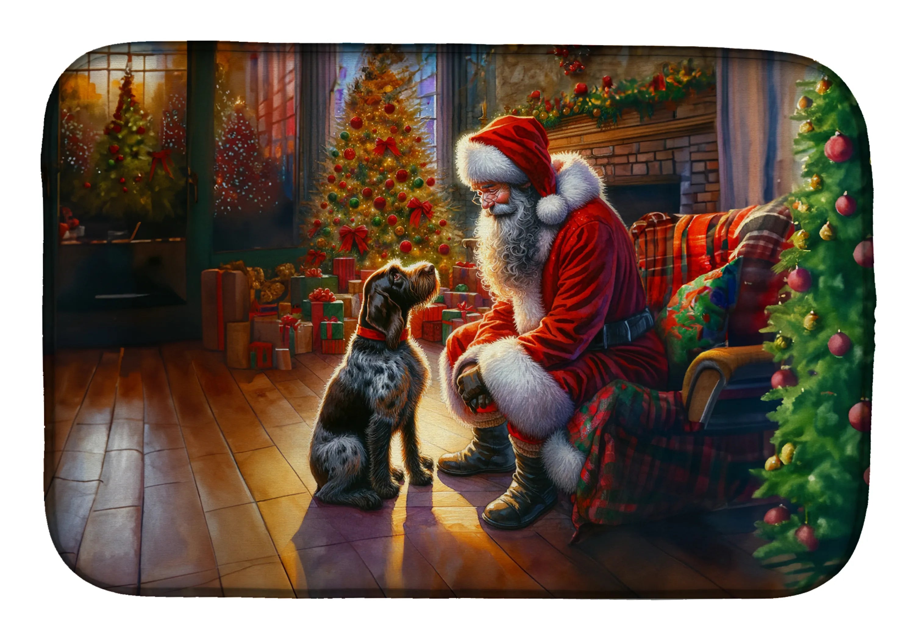 Moments with Santa Dish Drying Mat - Size: 14  X 21" | Pack Of: 1 | Collection name: Moments with santa