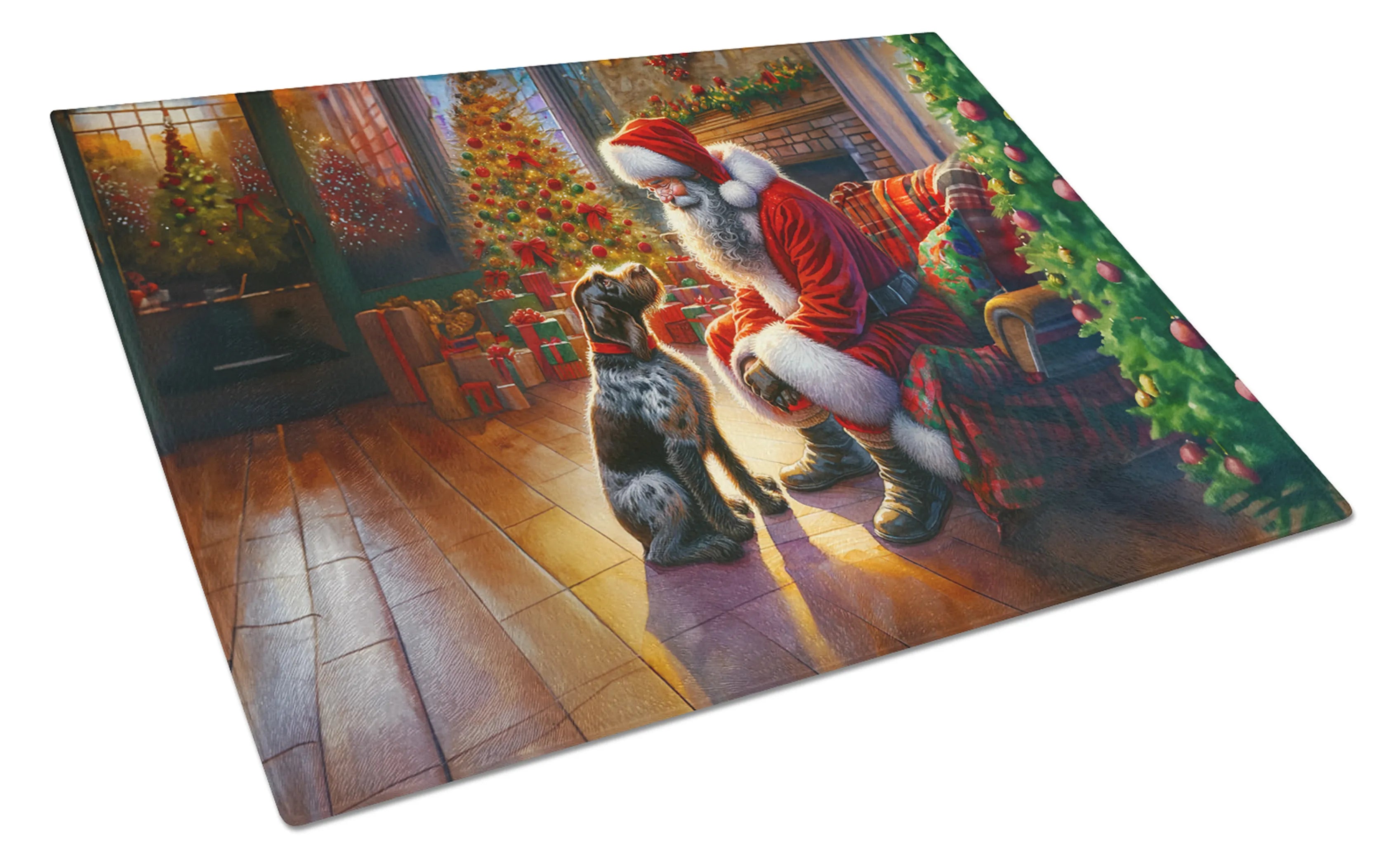 Moments with Santa Glass Cutting Board - Size: LARGE | Pack Of: 1 | Collection name: Moments with santa