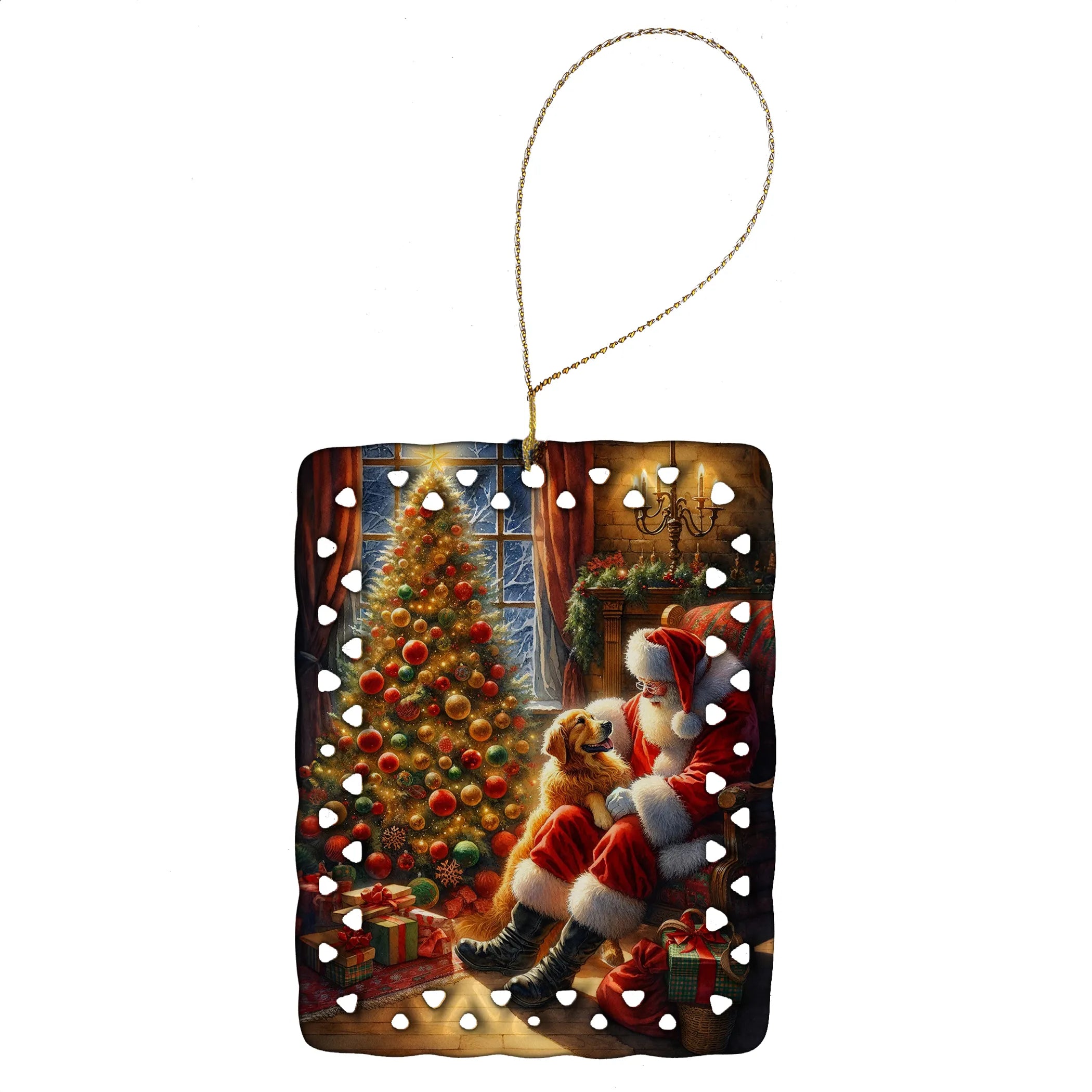 Moments with Santa Porcelain Ornament