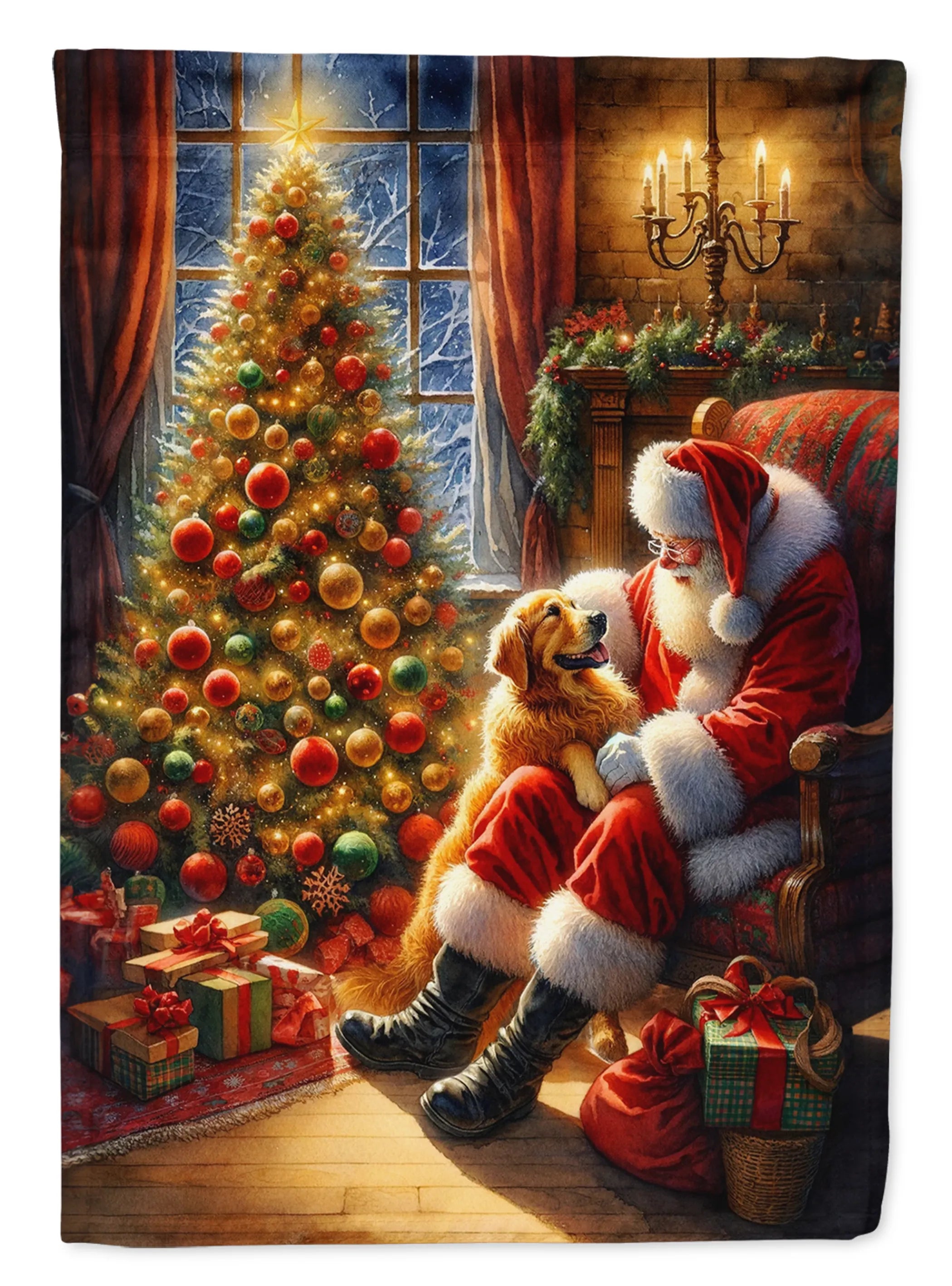 Moments with Santa Decorative Flag - Size: GARDEN SIZE | Pack Of: 1 | Collection name: Moments with santa