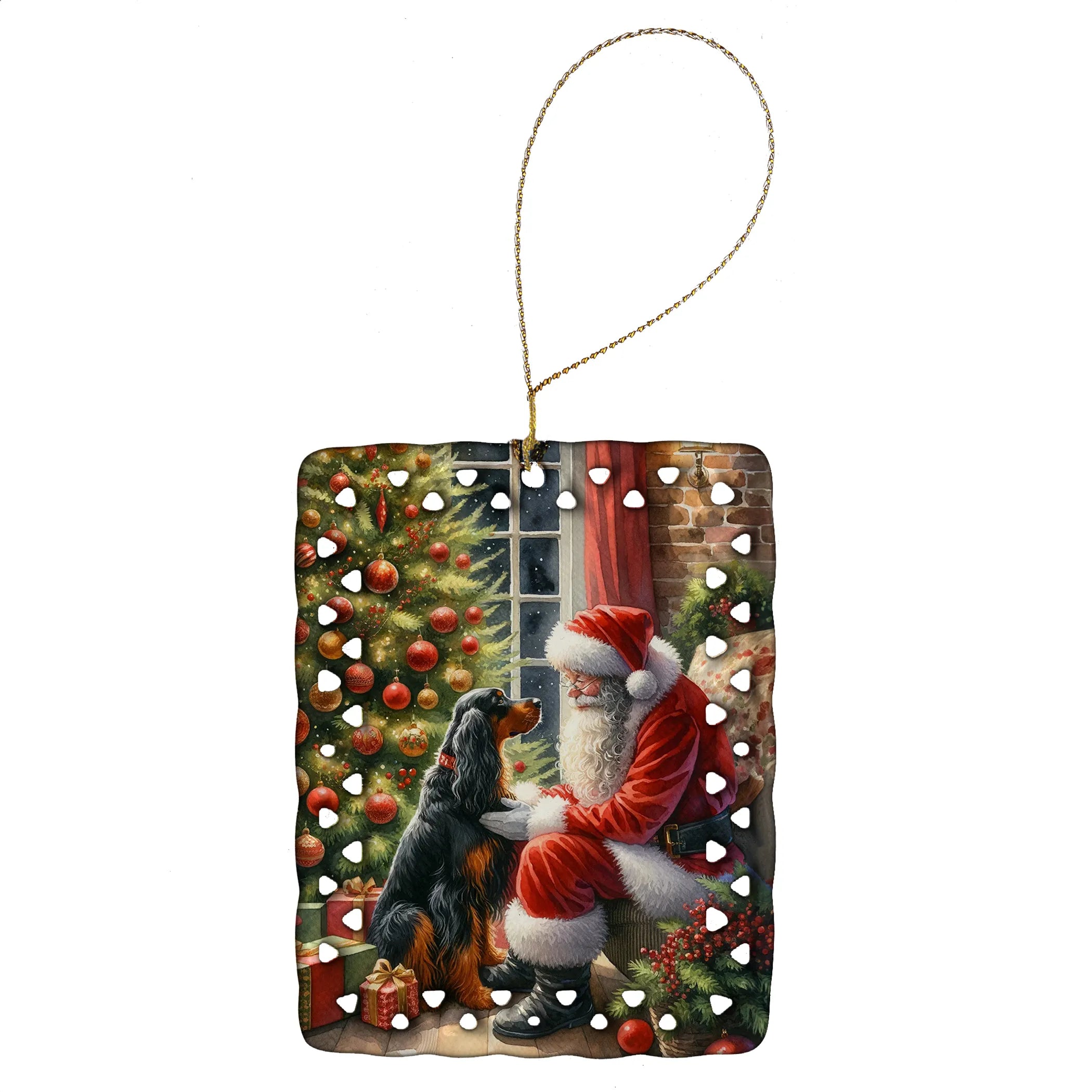 Moments with Santa Porcelain Ornament