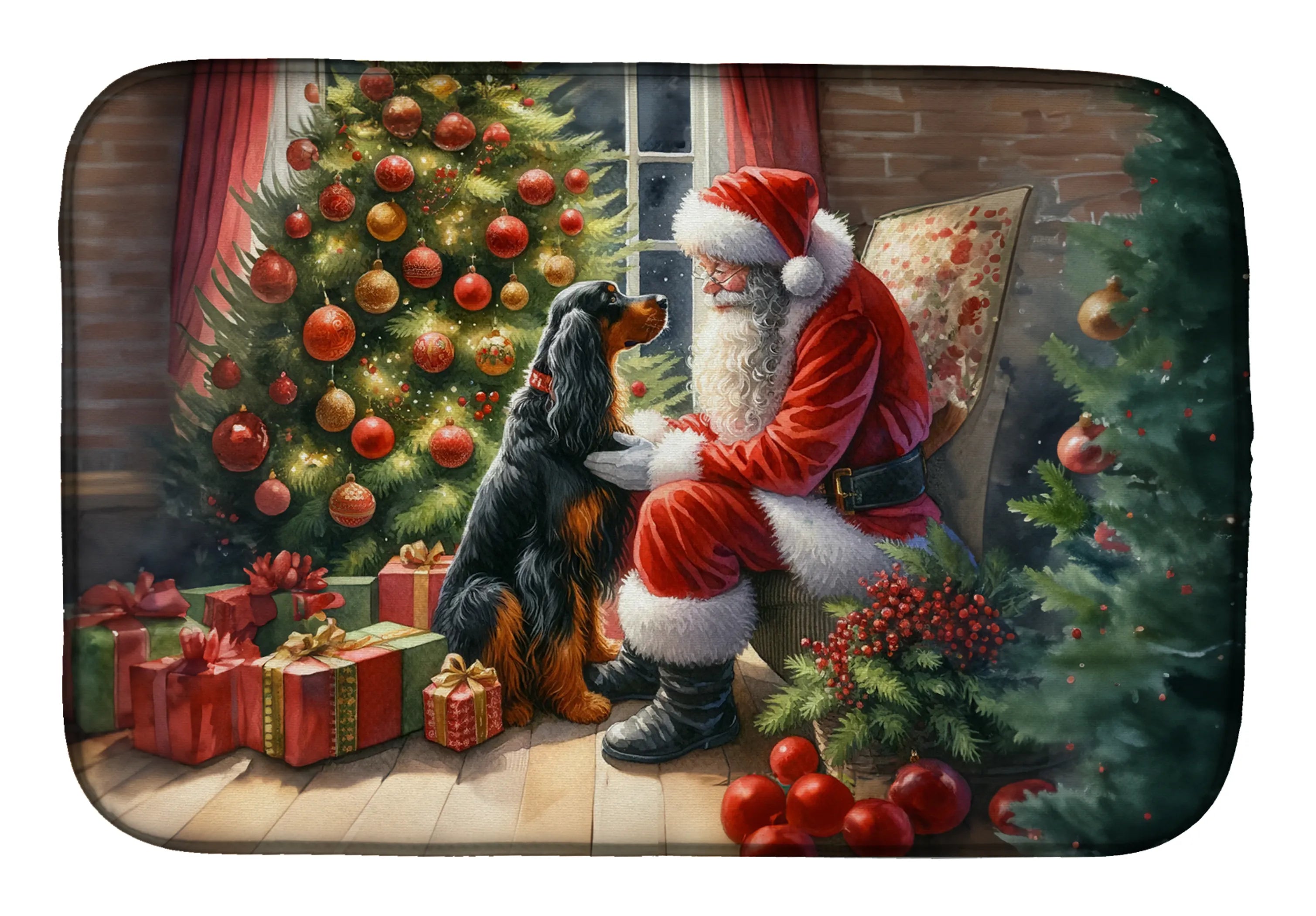 Moments with Santa Dish Drying Mat - Size: 14  X 21" | Pack Of: 1 | Collection name: Moments with santa
