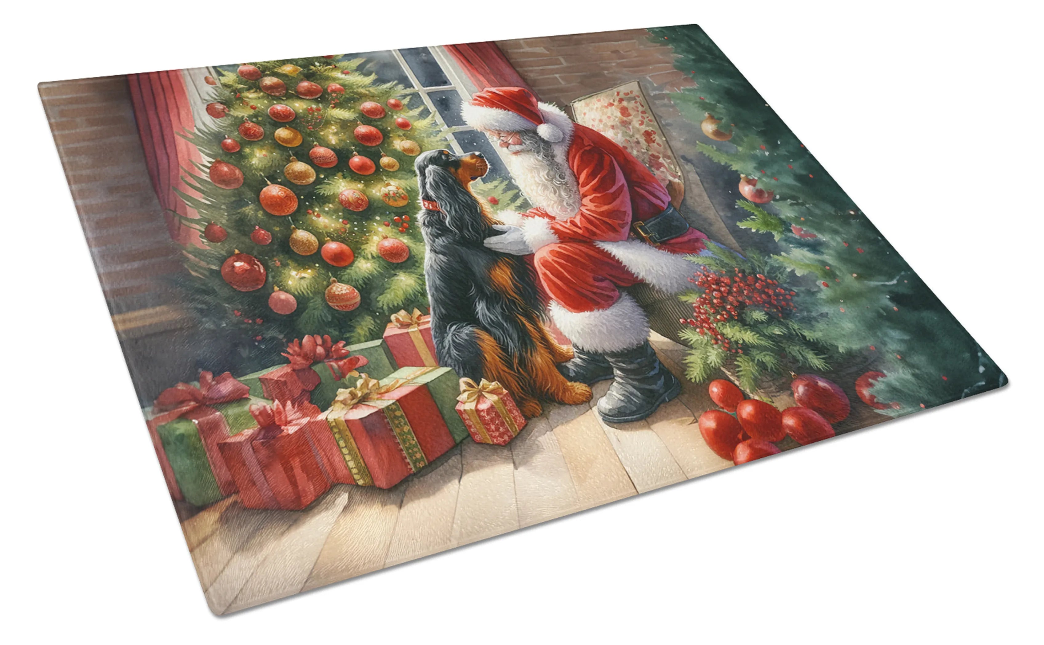 Moments with Santa Glass Cutting Board - Size: LARGE | Pack Of: 1 | Collection name: Moments with santa