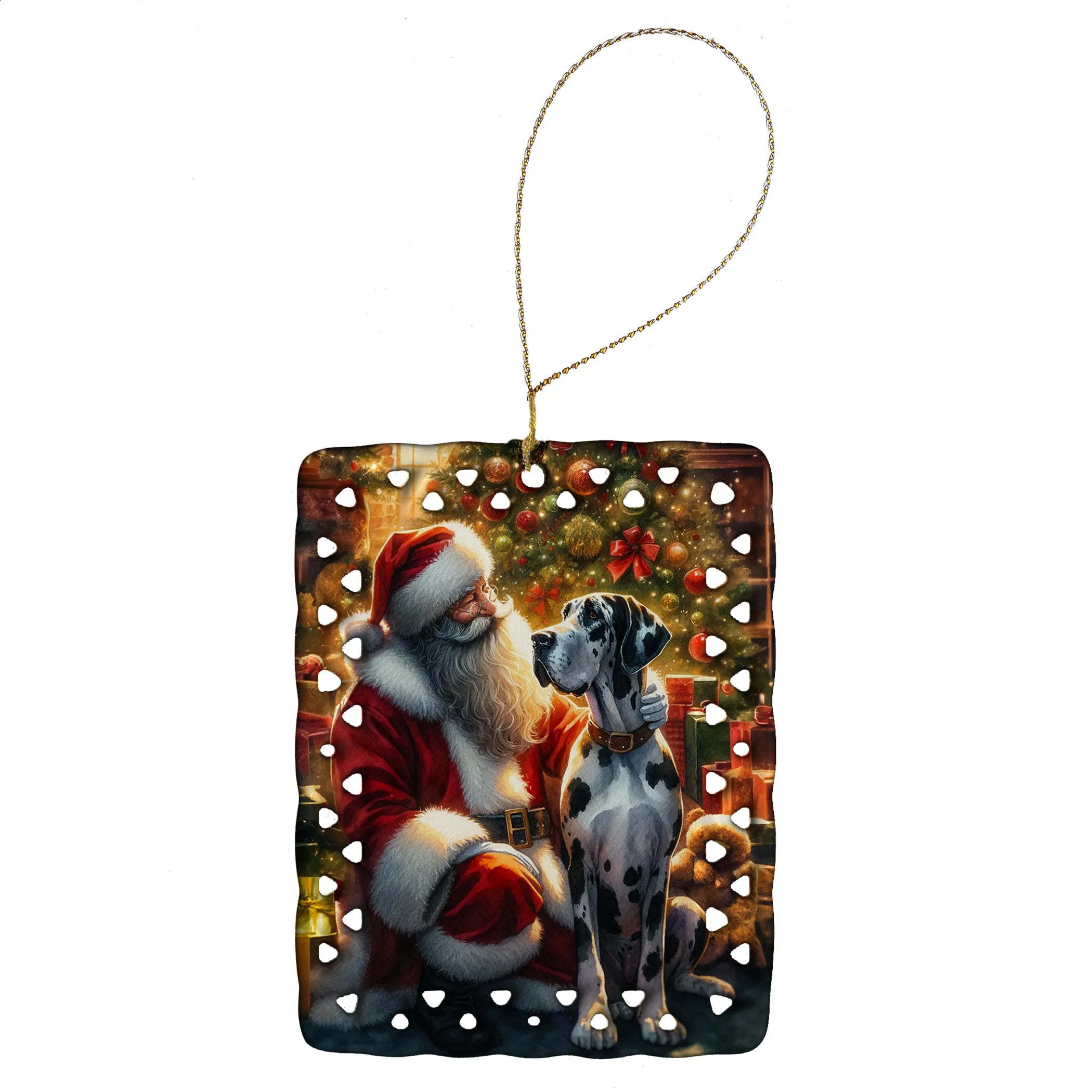 Moments with Santa Porcelain Ornament
