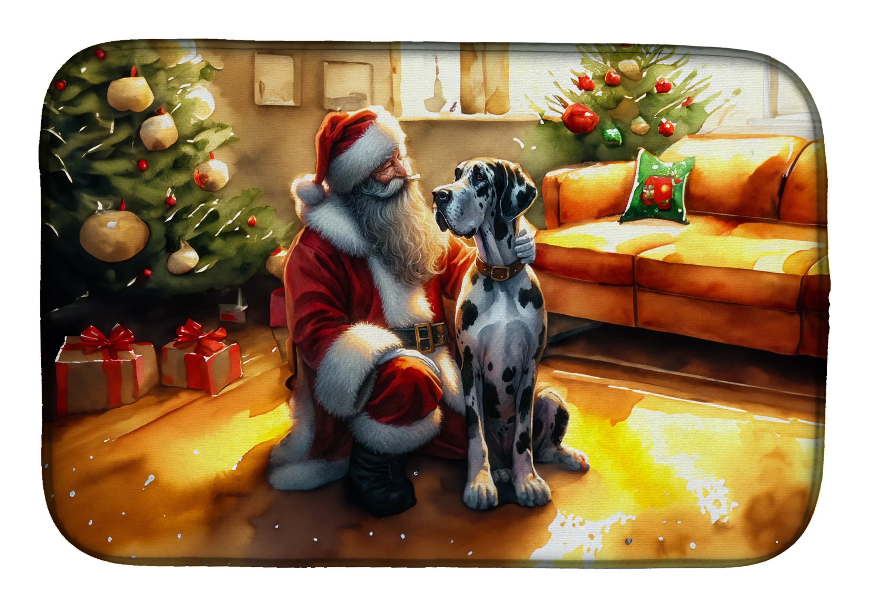 Moments with Santa Dish Drying Mat - Size: 14  X 21" | Pack Of: 1 | Collection name: Moments with santa