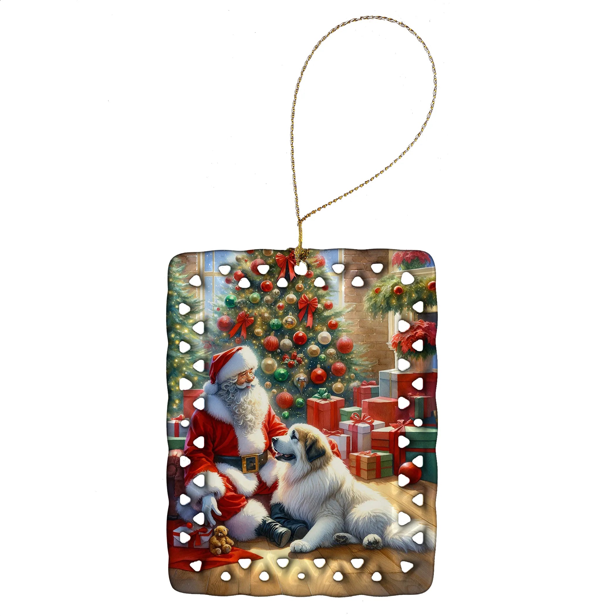 Moments with Santa Porcelain Ornament