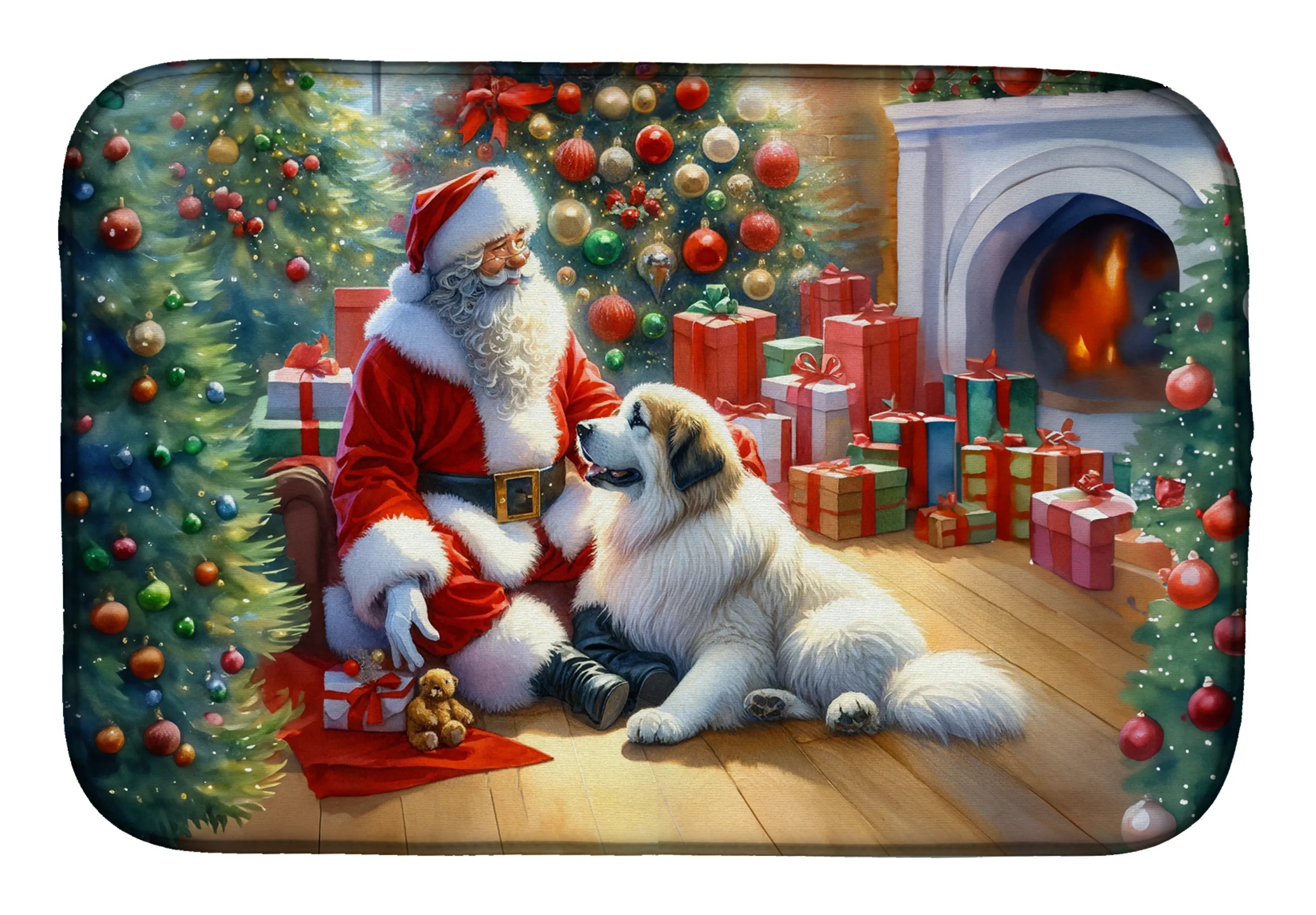 Moments with Santa Dish Drying Mat - Size: 14  X 21" | Pack Of: 1 | Collection name: Moments with santa
