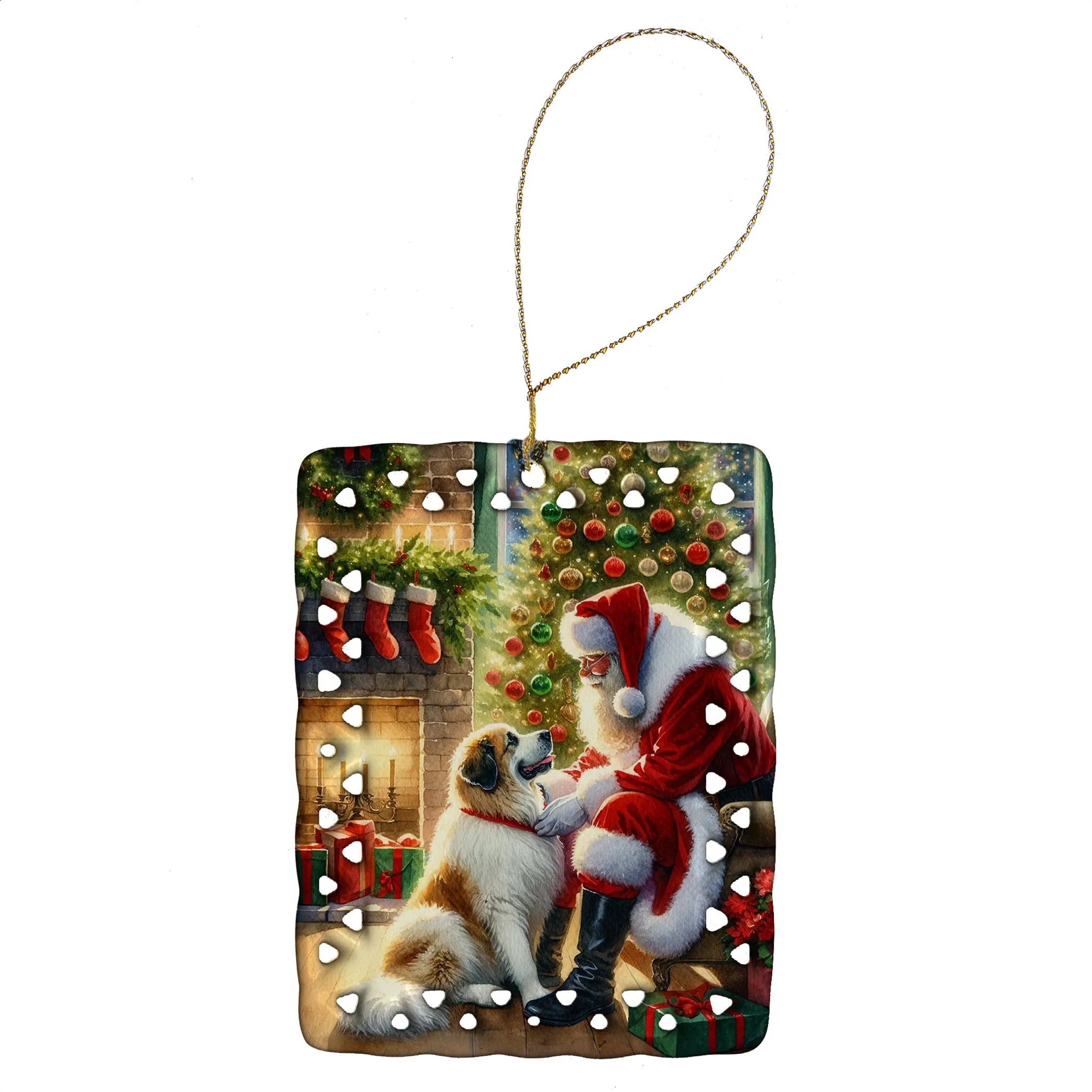 Moments with Santa Porcelain Ornament