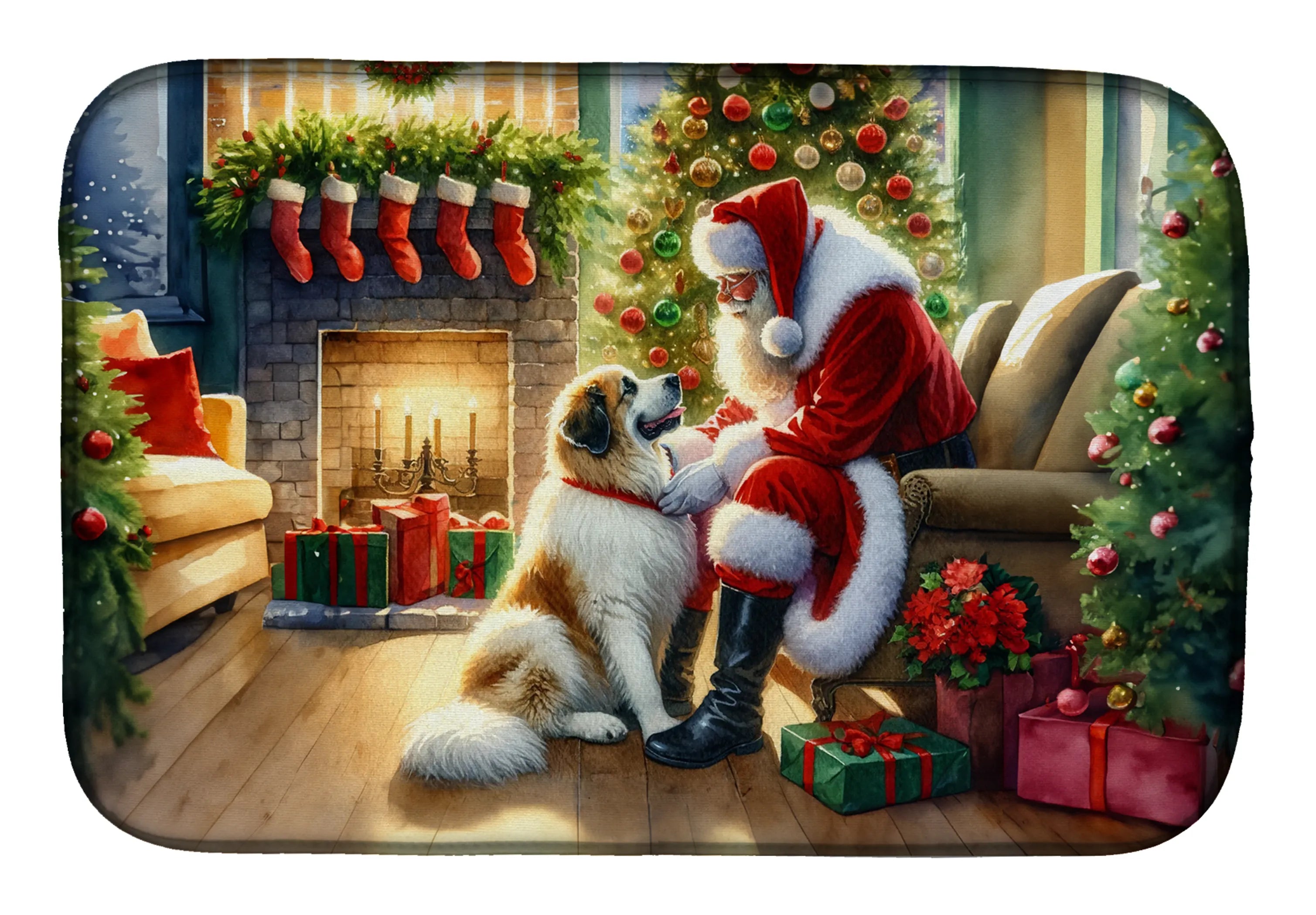 Moments with Santa Dish Drying Mat - Size: 14  X 21" | Pack Of: 1 | Collection name: Moments with santa