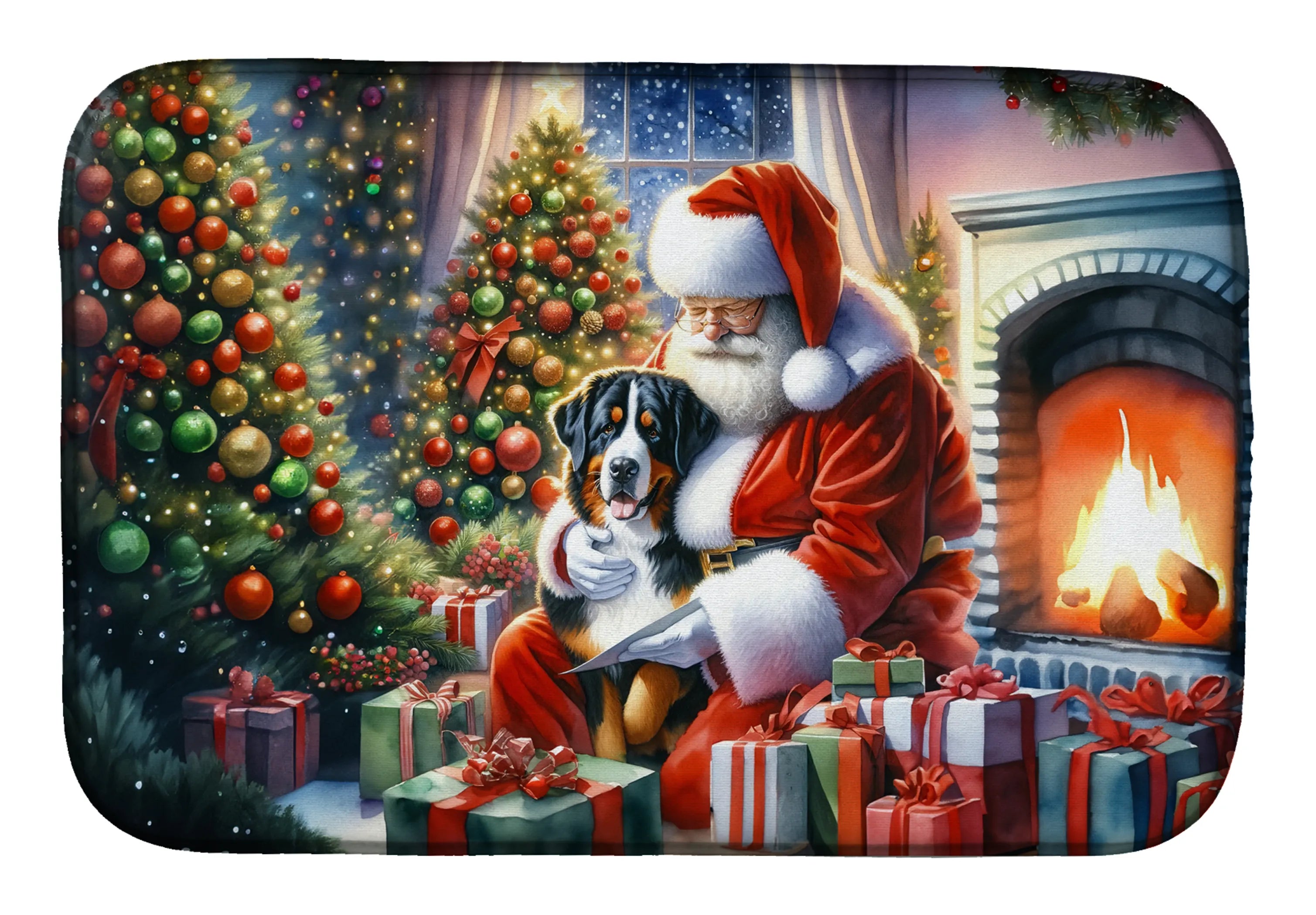 Moments with Santa Dish Drying Mat - Size: 14  X 21" | Pack Of: 1 | Collection name: Moments with santa