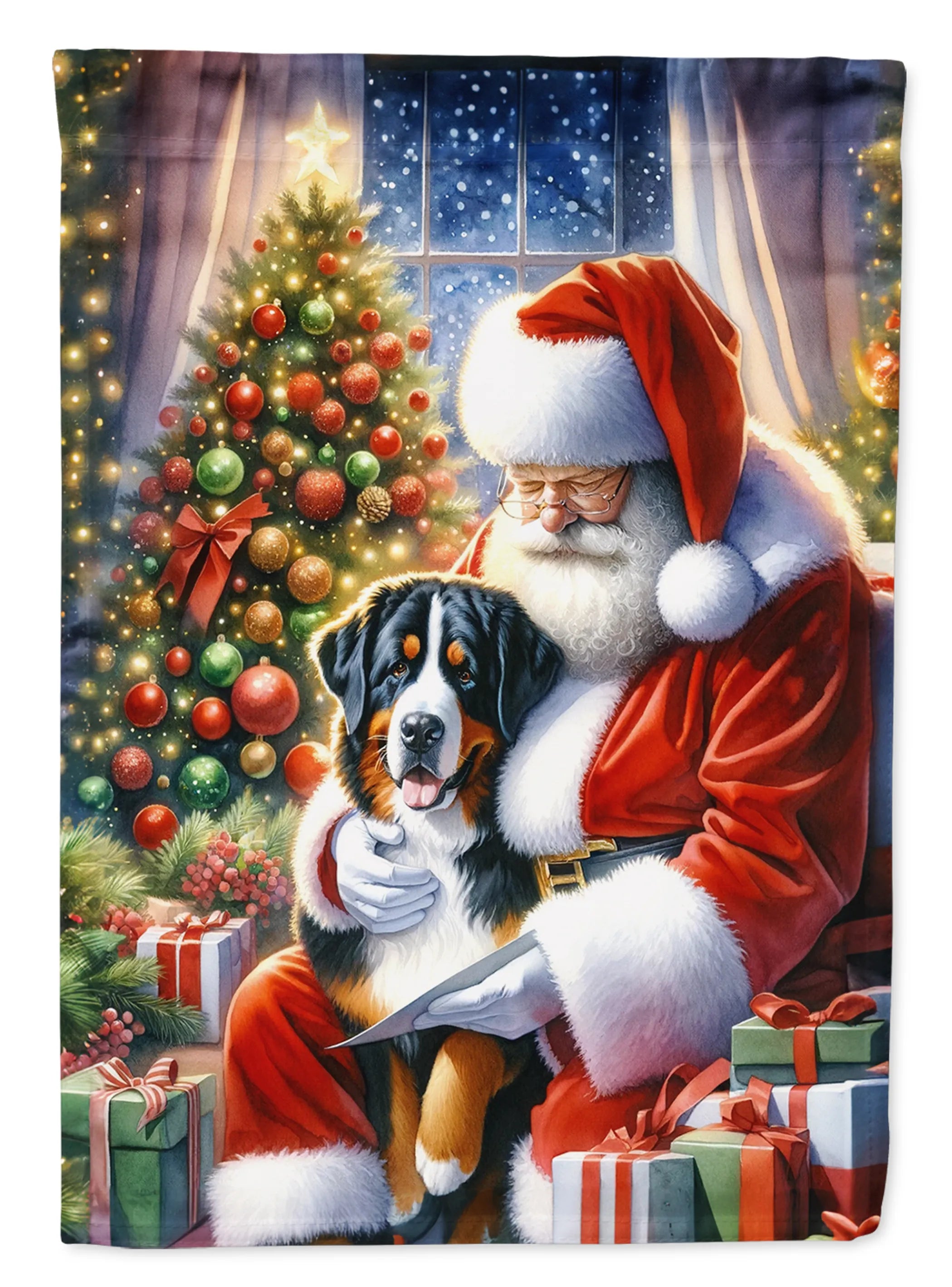 Moments with Santa Decorative Flag - Size: GARDEN SIZE | Pack Of: 1 | Collection name: Moments with santa
