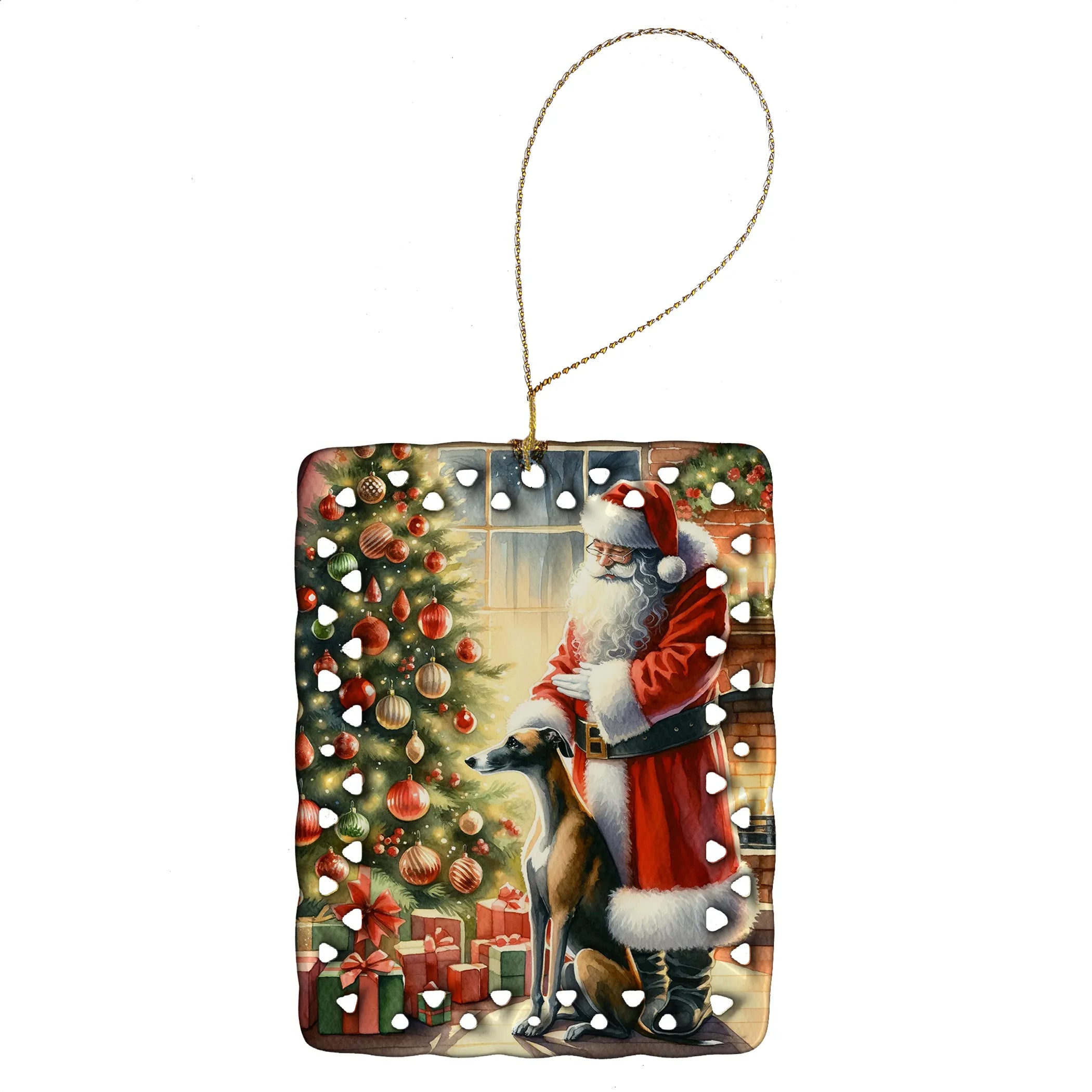Moments with Santa Porcelain Ornament