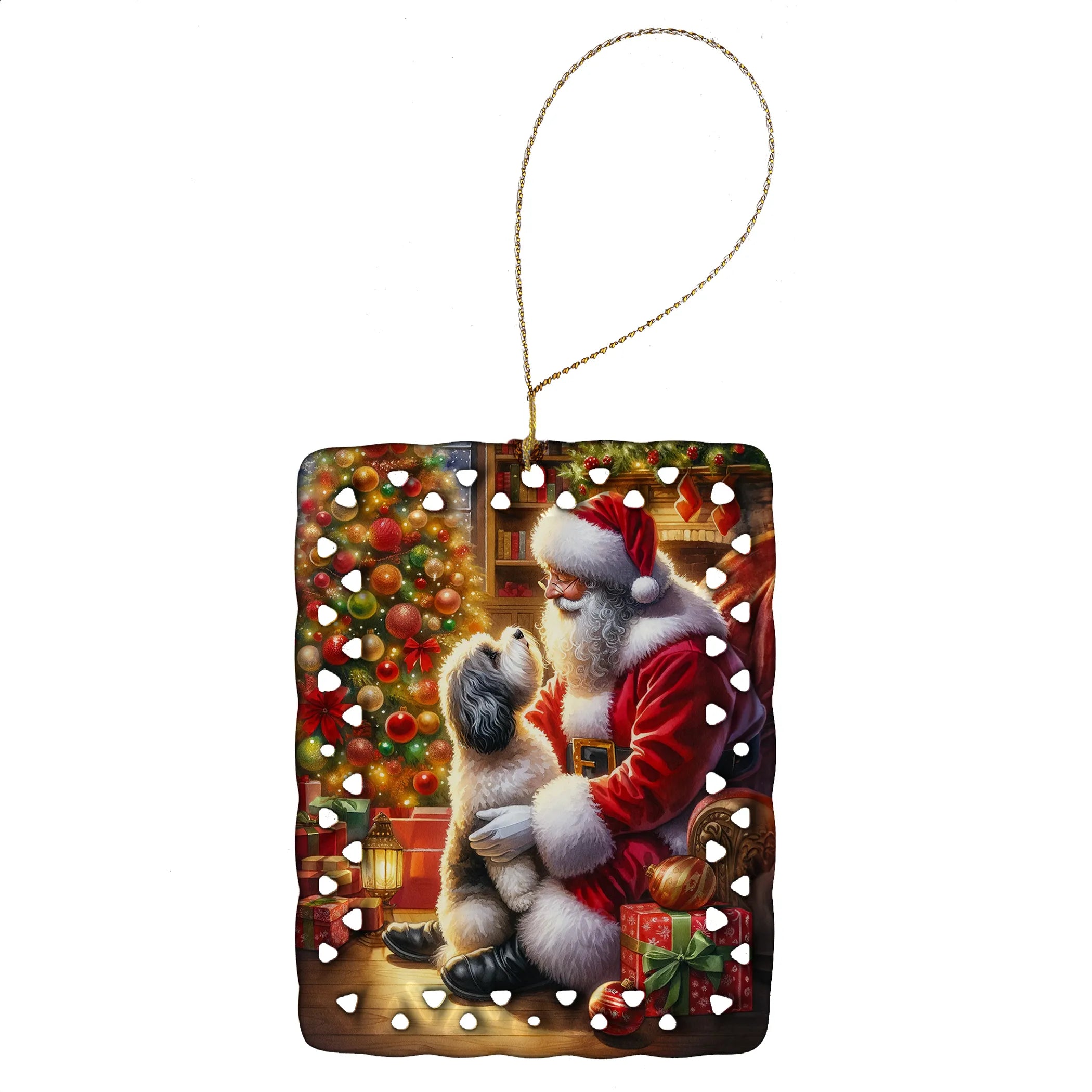 Moments with Santa Porcelain Ornament