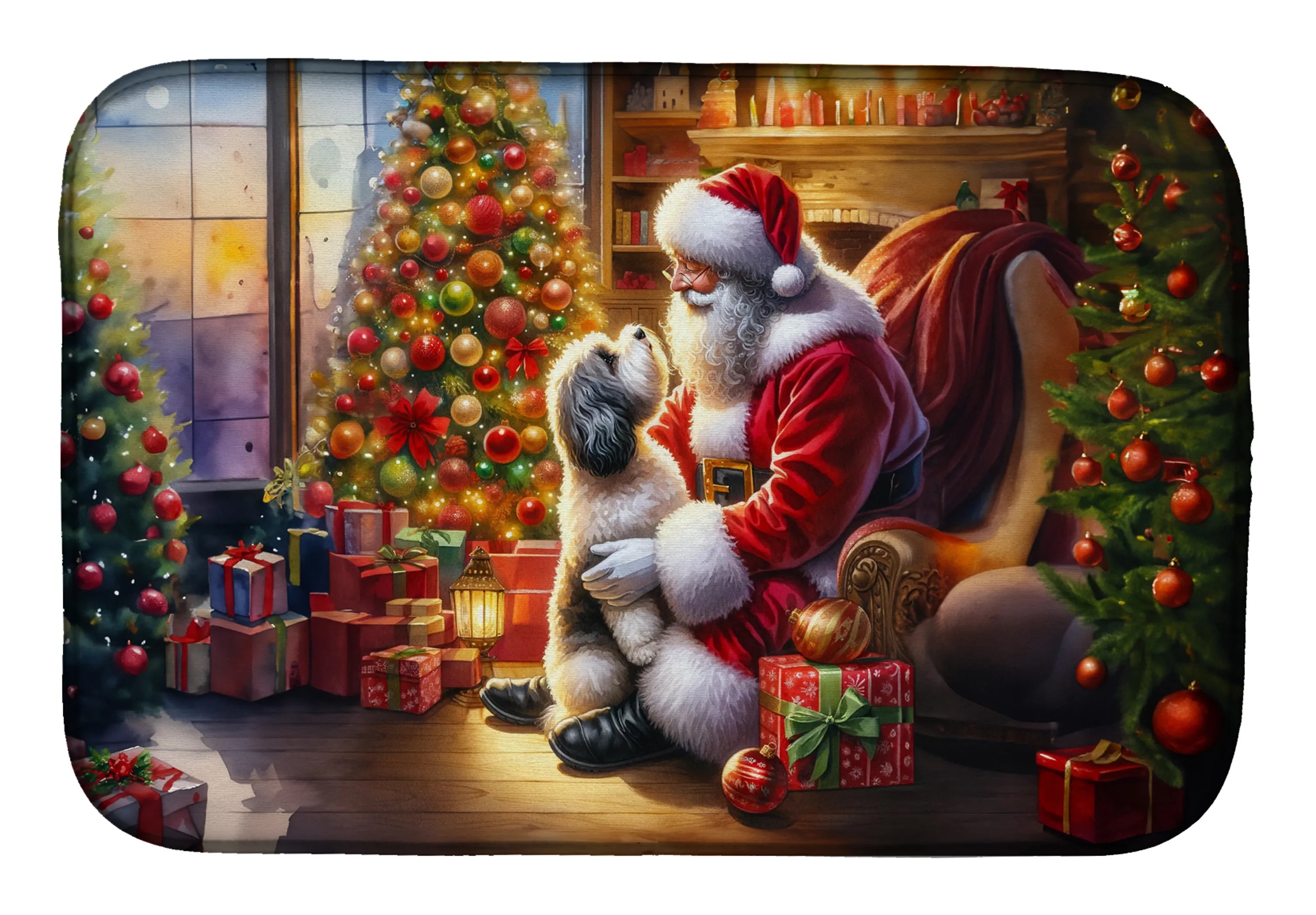 Moments with Santa Dish Drying Mat - Size: 14  X 21" | Pack Of: 1 | Collection name: Moments with santa