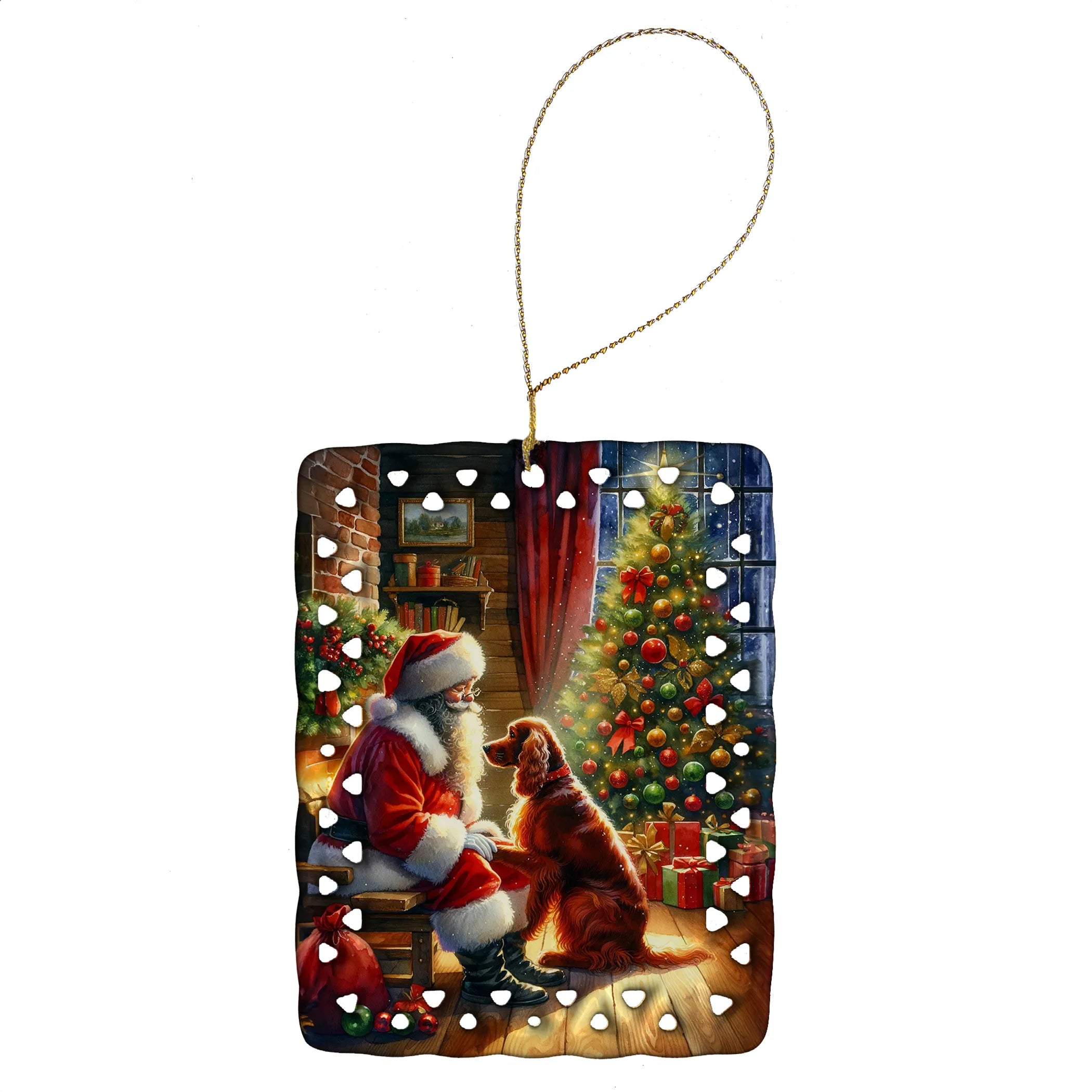 Moments with Santa Porcelain Ornament