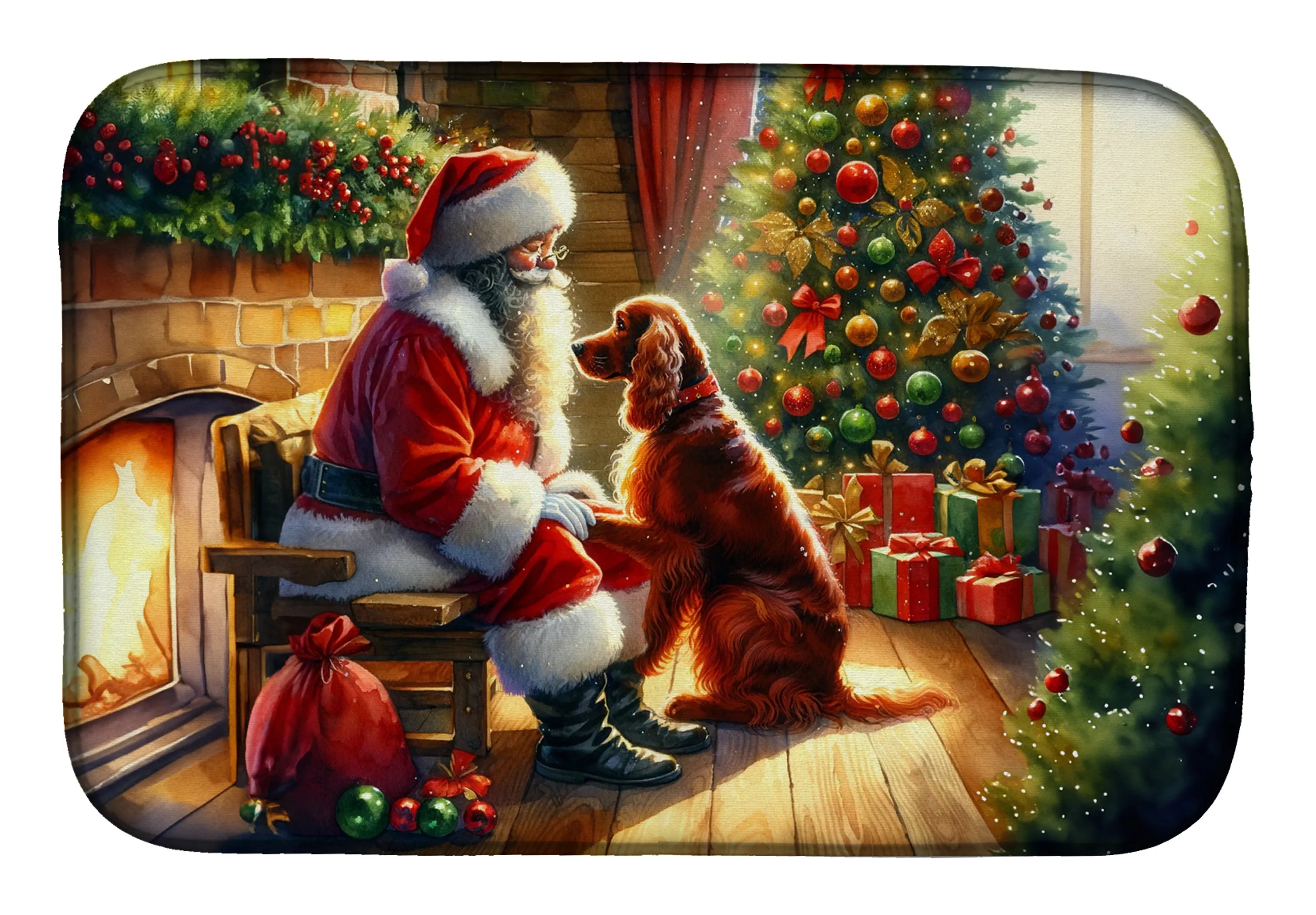 Moments with Santa Dish Drying Mat - Size: 14  X 21" | Pack Of: 1 | Collection name: Moments with santa