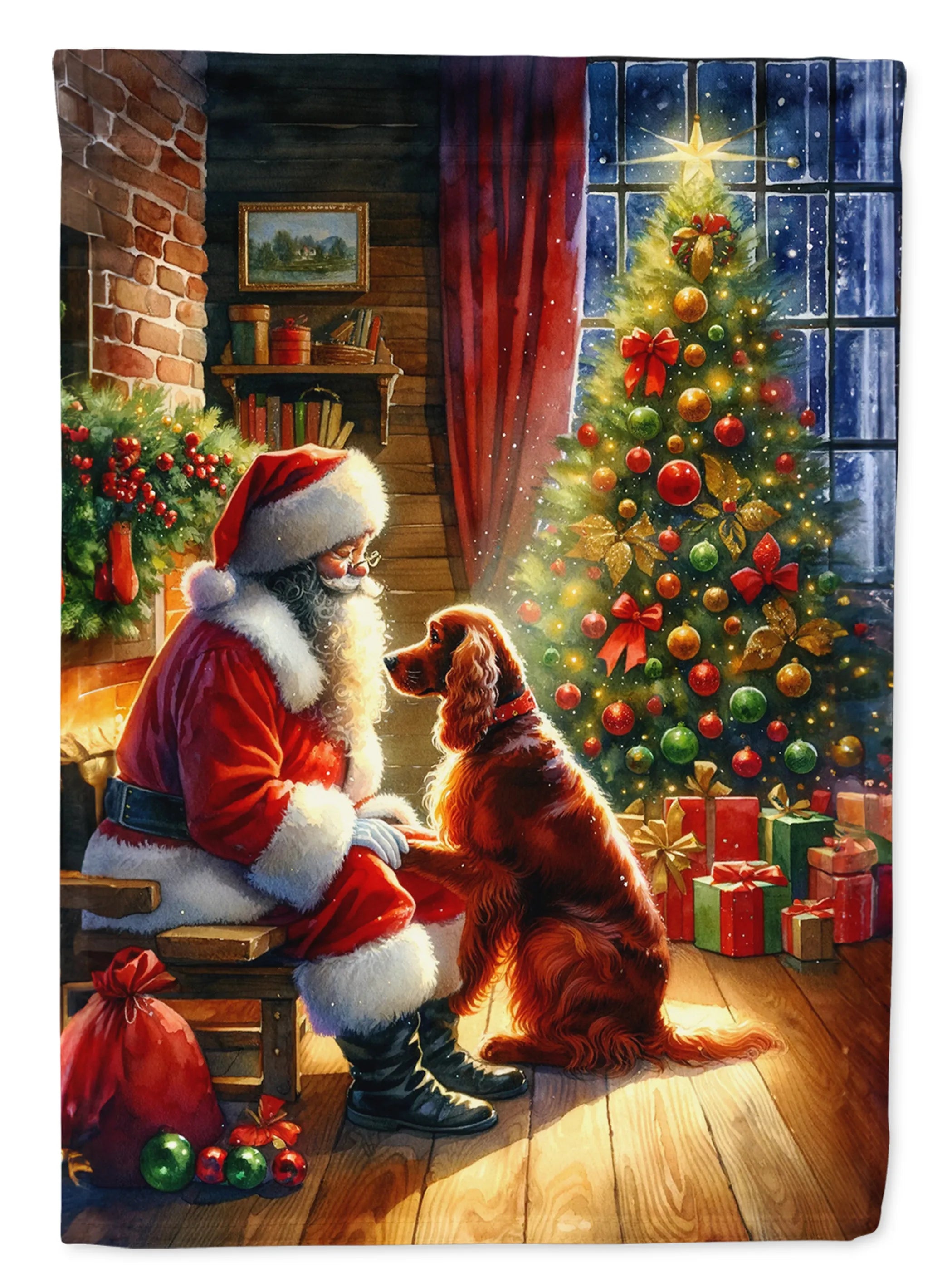 Moments with Santa Decorative Flag - Size: GARDEN SIZE | Pack Of: 1 | Collection name: Moments with santa